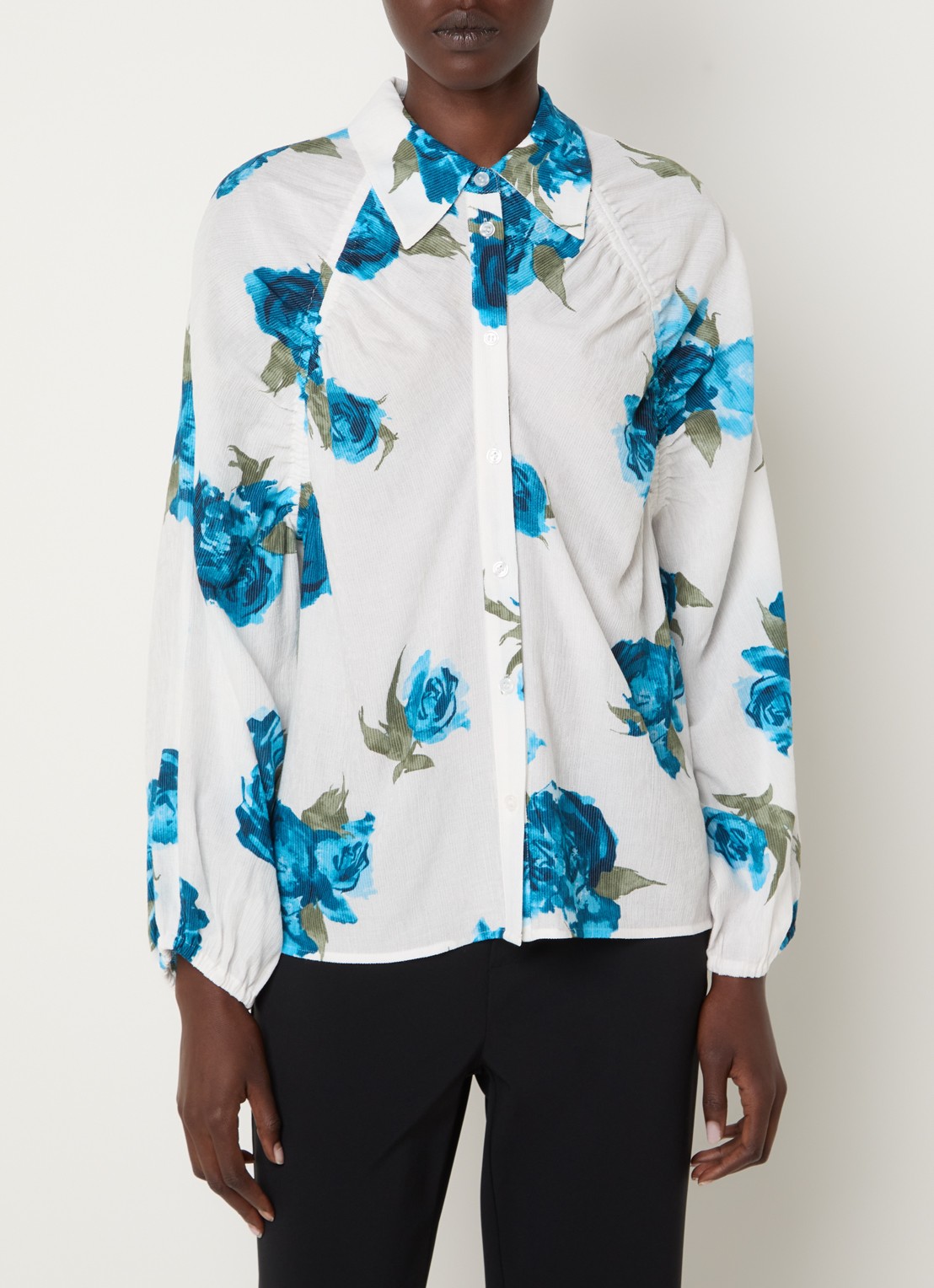 French Connection Lara Aleya blouse met bloemenprint - detail 4 wit