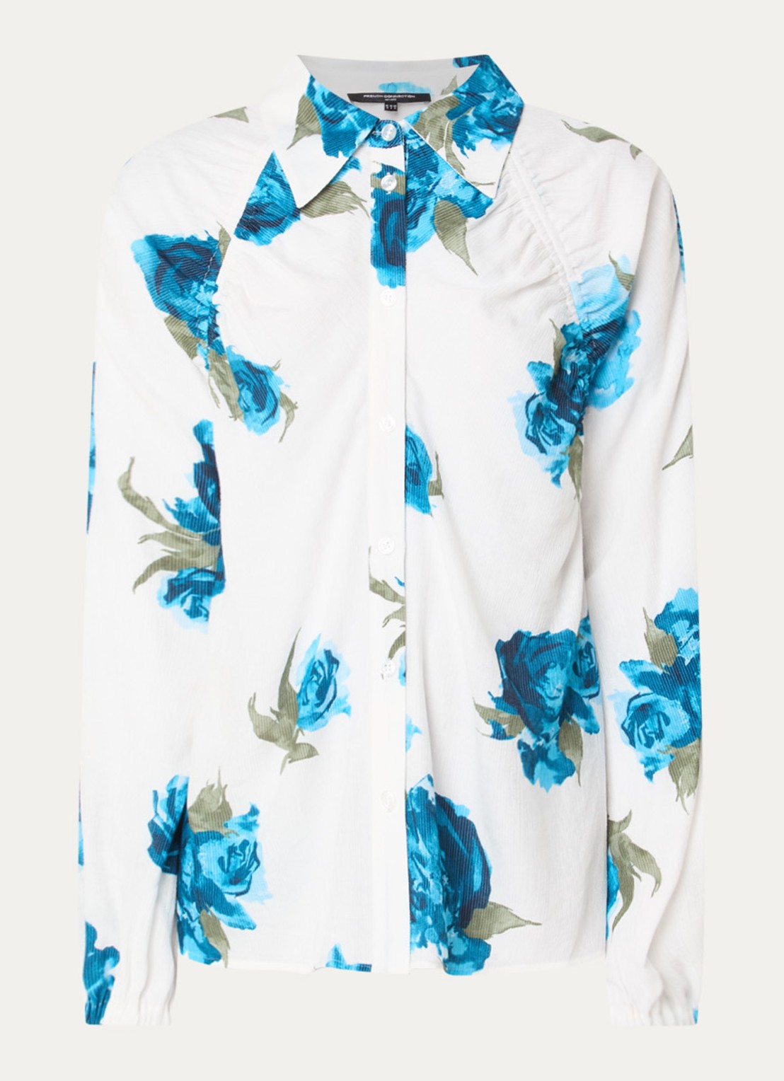 French Connection Lara Aleya blouse met bloemenprint - voorkant wit