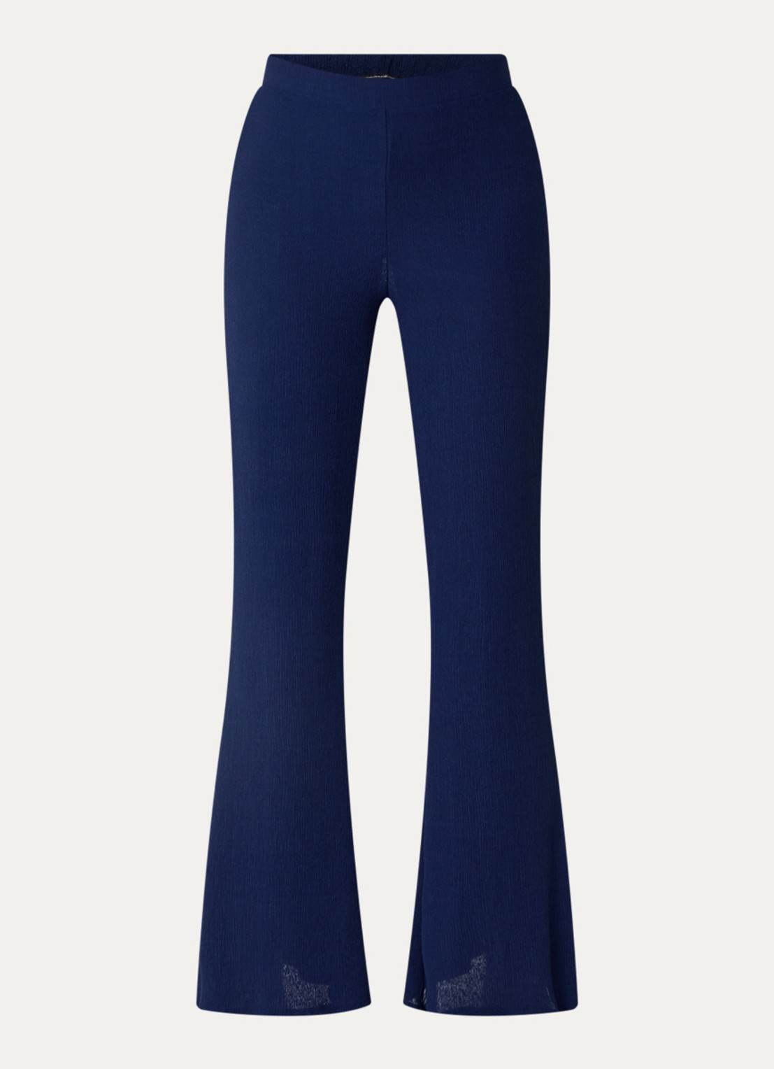 French Connection Meera flared fit pantalon met structuur - voorkant 2 royalblauw