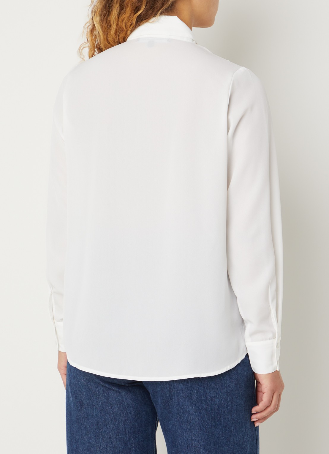 French Connection Milla blouse met borduring - achterkant 3 wit
