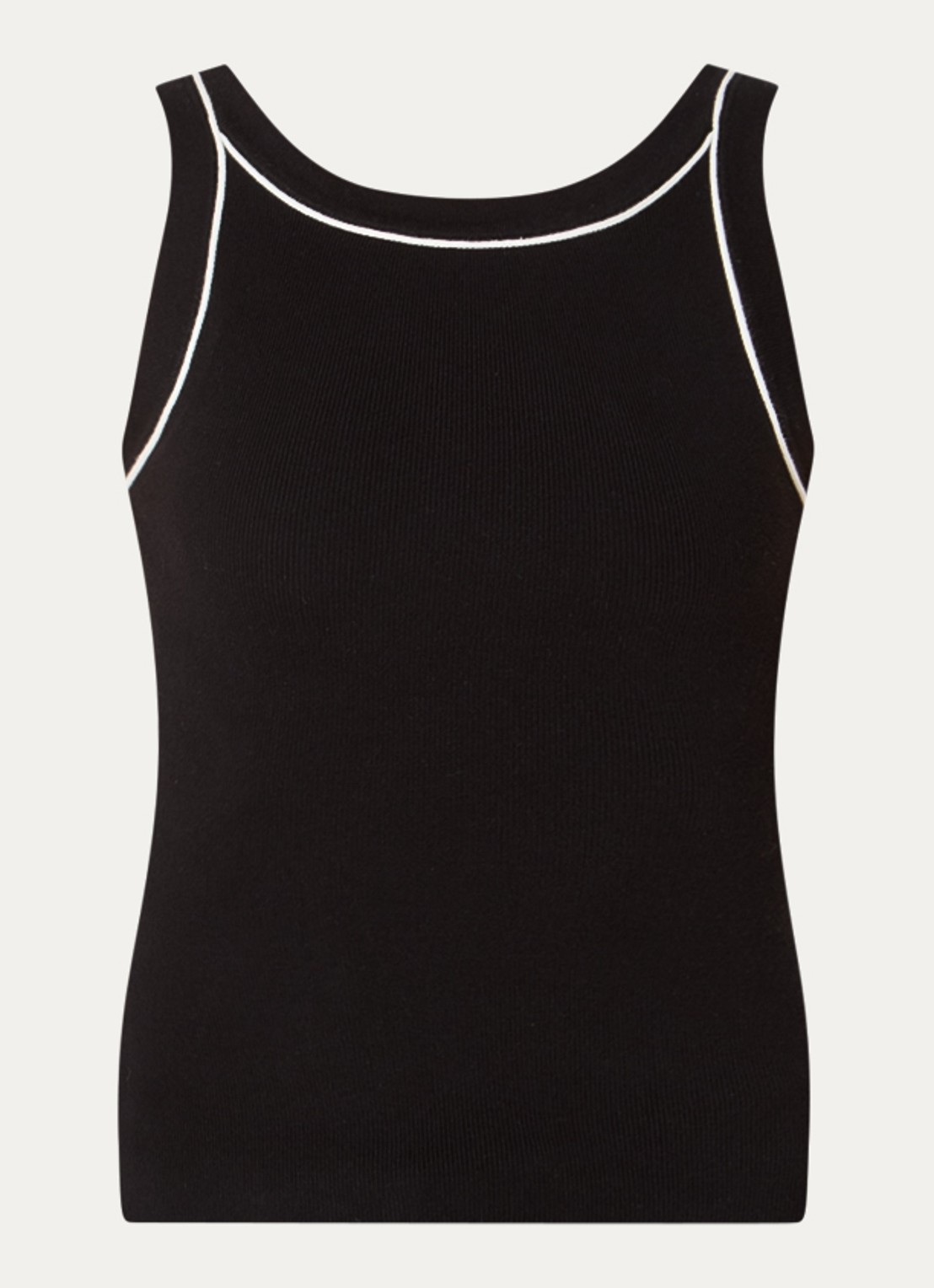 French Connection Mozza top met stretch - voorkant 3 zwart