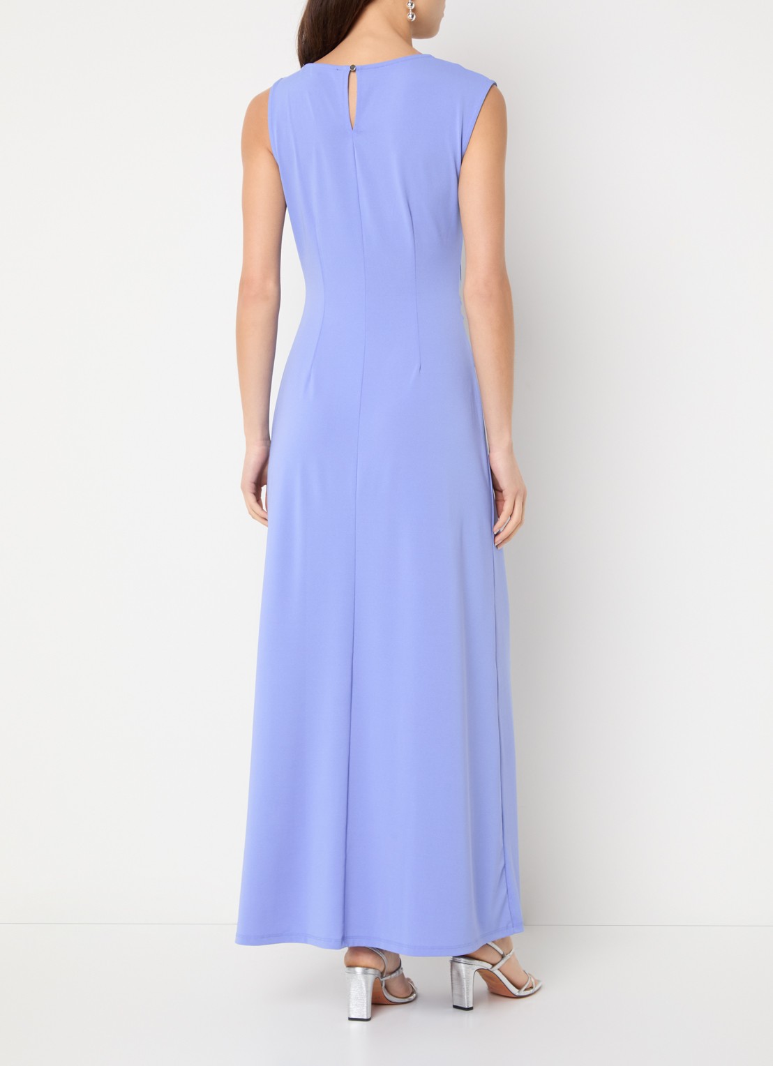 French Connection Pascha asymmetrische maxi jurk met gesp detail - achterkant 3 lavendel