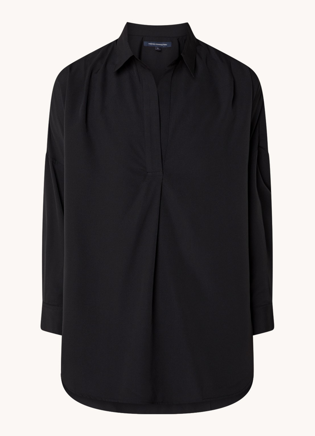 French Connection Rhodes oversized tuniek - voorkant 2 zwart