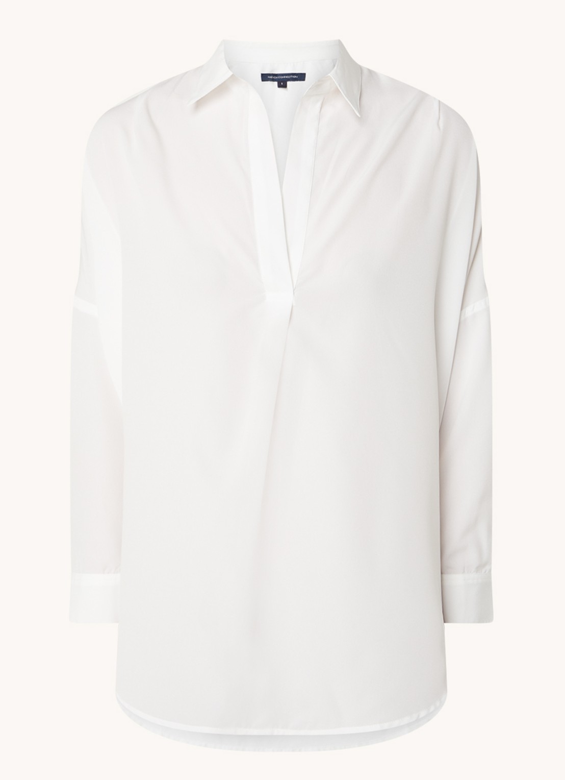 French Connection Rhodes oversized tuniek - voorkant 2 wit