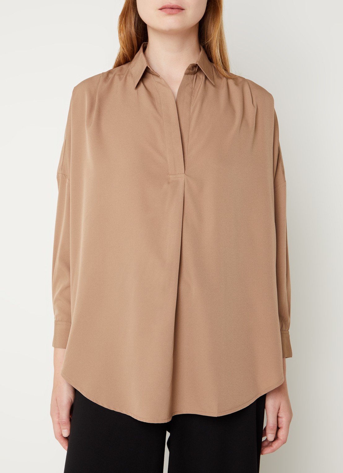 French Connection Rhodes oversized tuniek - detail 2 zand