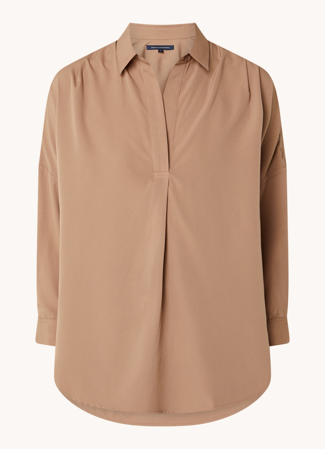 French Connection Rhodes oversized tuniek - voorkant 3 zand