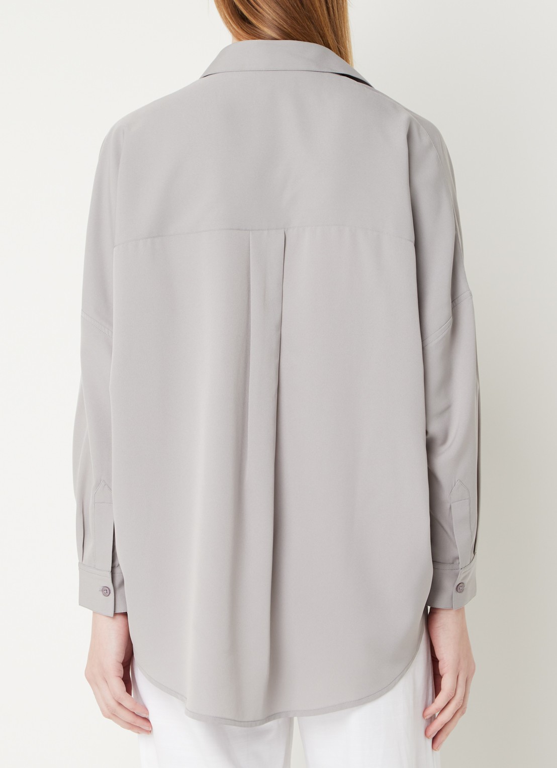 French Connection Rhodes oversized tuniek - achterkant 4 lichtgrijs