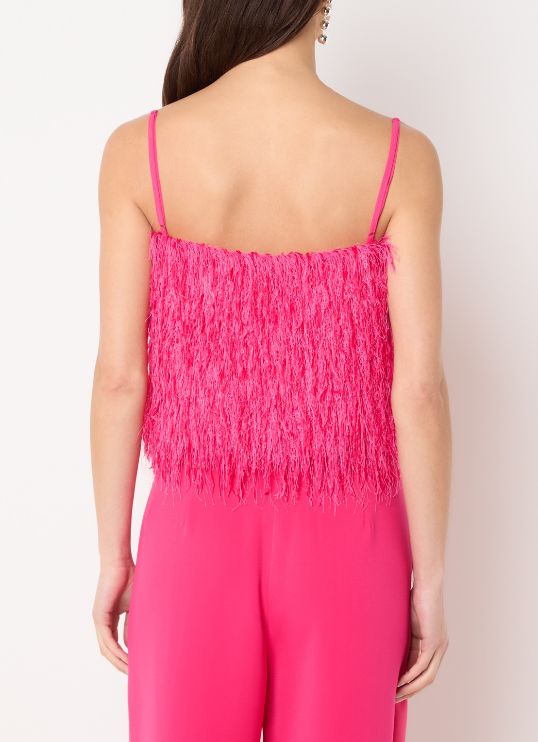French Connection Sonia top met structuur - achterkant 3 fuchsia