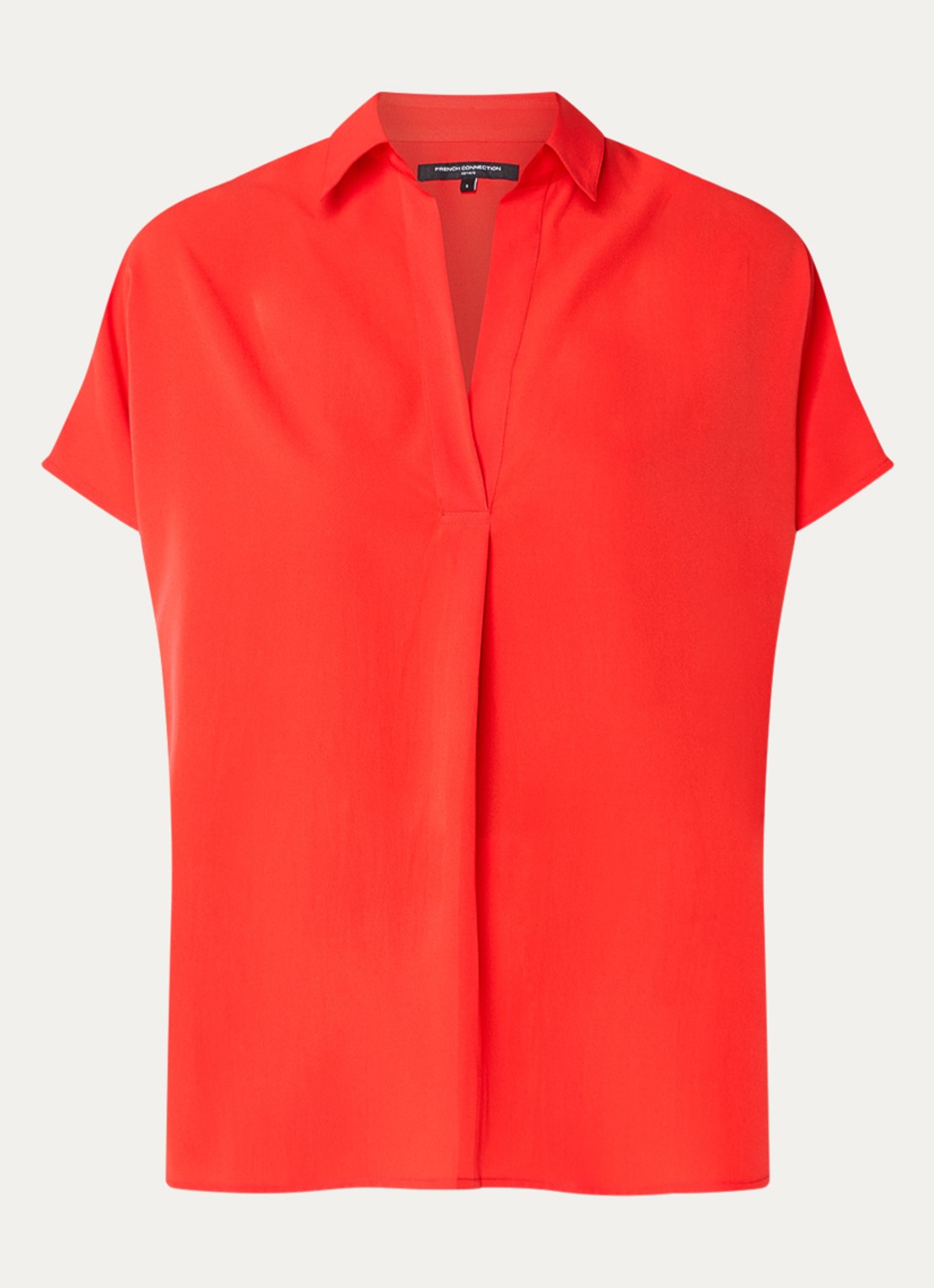 French Connection Tuniek met V-hals - voorkant rood