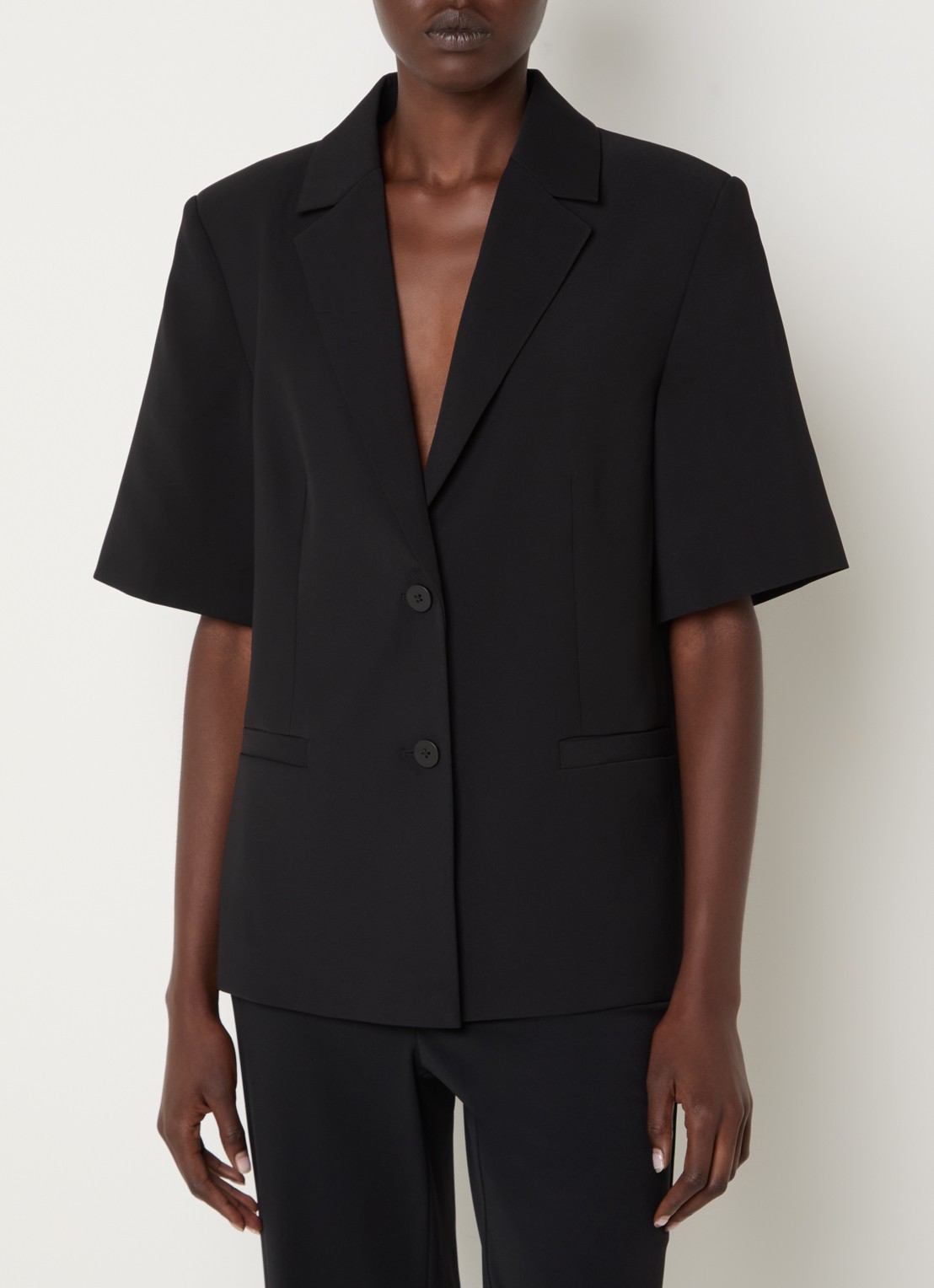 French Connection Vinnie blazer met paspelzakken - detail 3 zwart