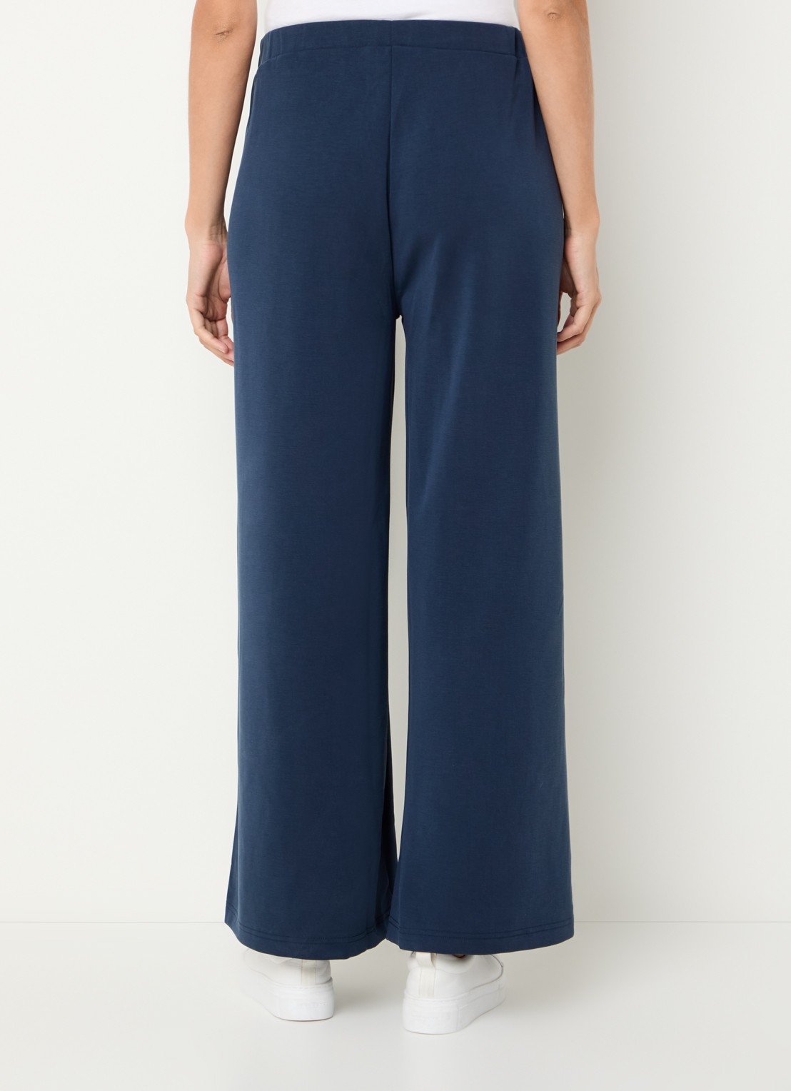 French Connection Wren high waist wide fit pantalon met steekzakken - achterkant 2 indigo