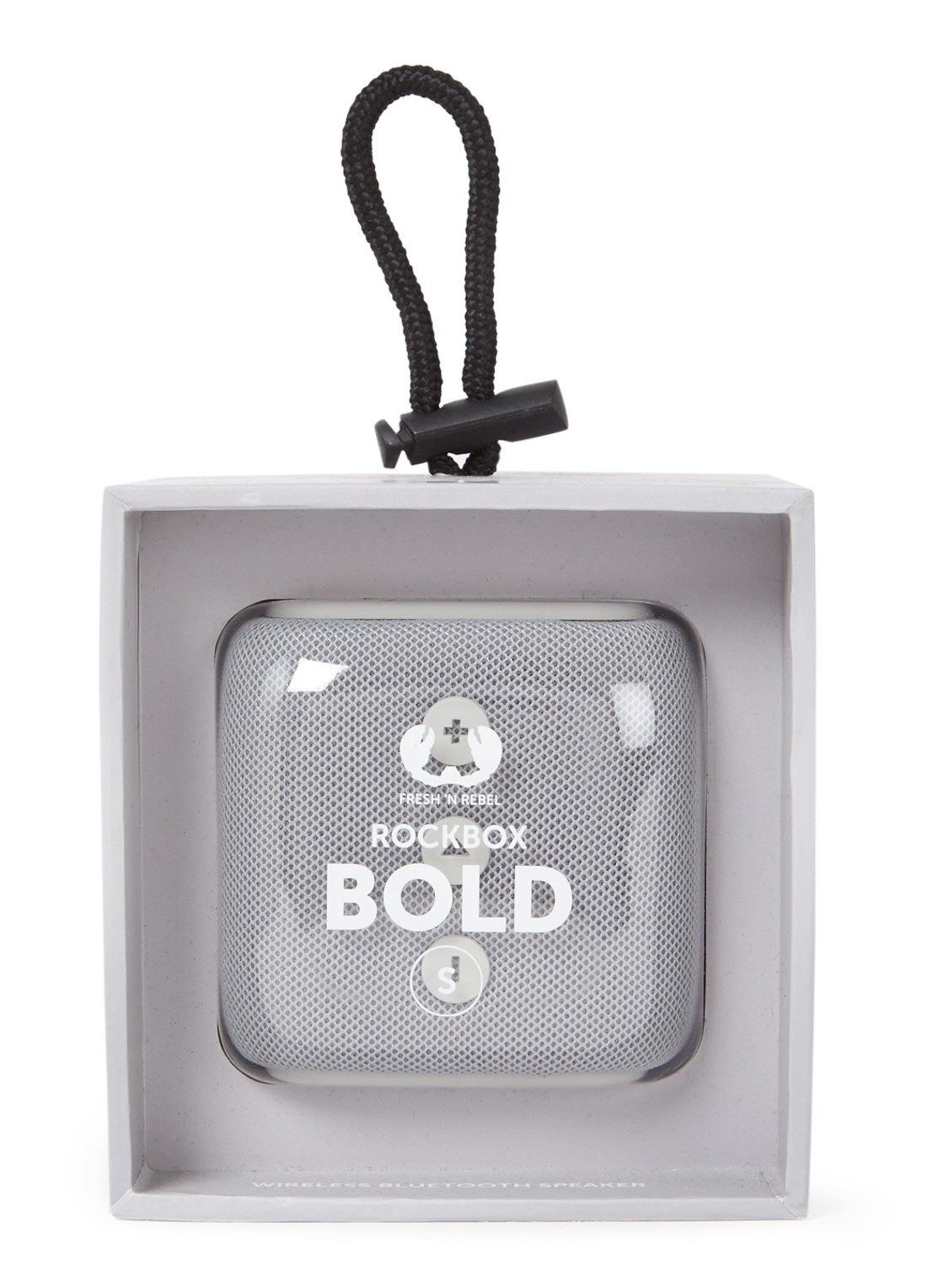 Fresh 'n Rebel Rockbox Bold S draadloze speaker IPX7 - voorkant lichtgrijs