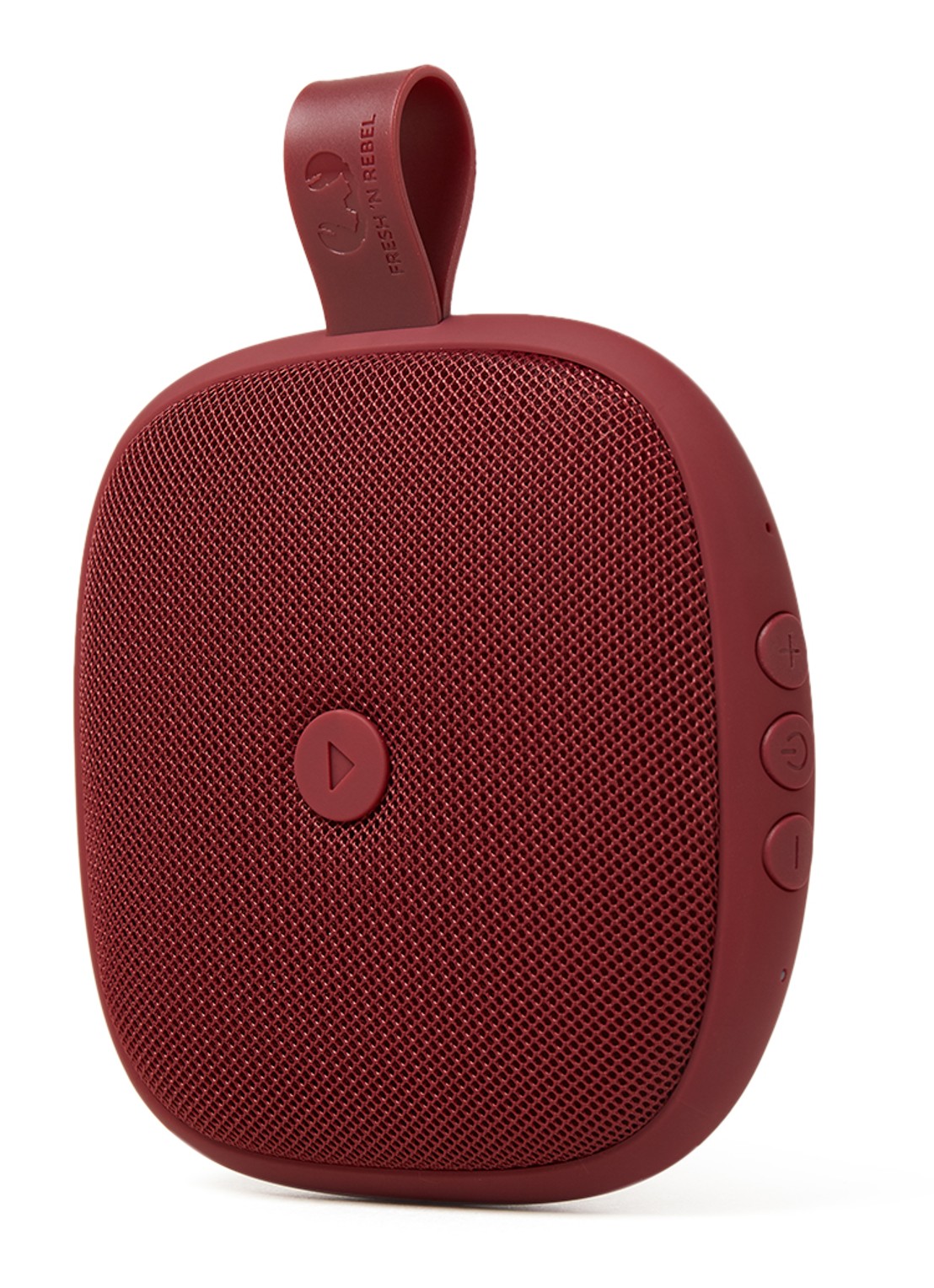Fresh 'n Rebel Rockbox Bold XS Bluetooth speaker - voorkant 3 cranberryrood