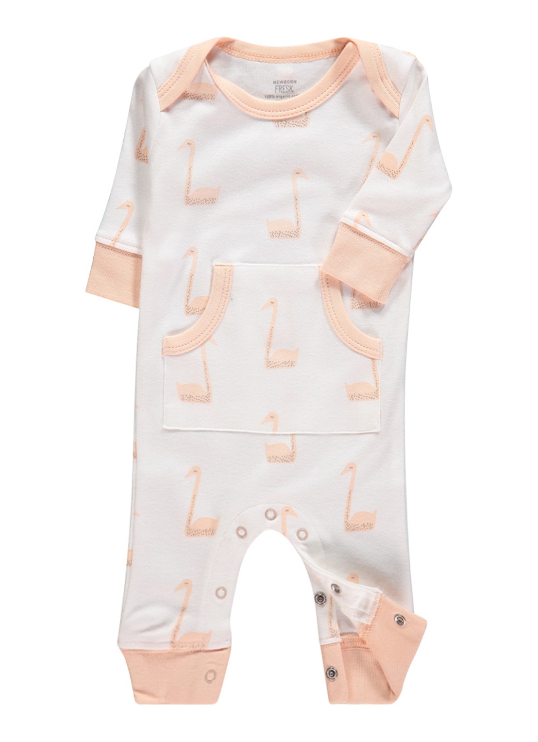 Fresk Babypak met print en steekzakken - voorkant 2 lichtroze