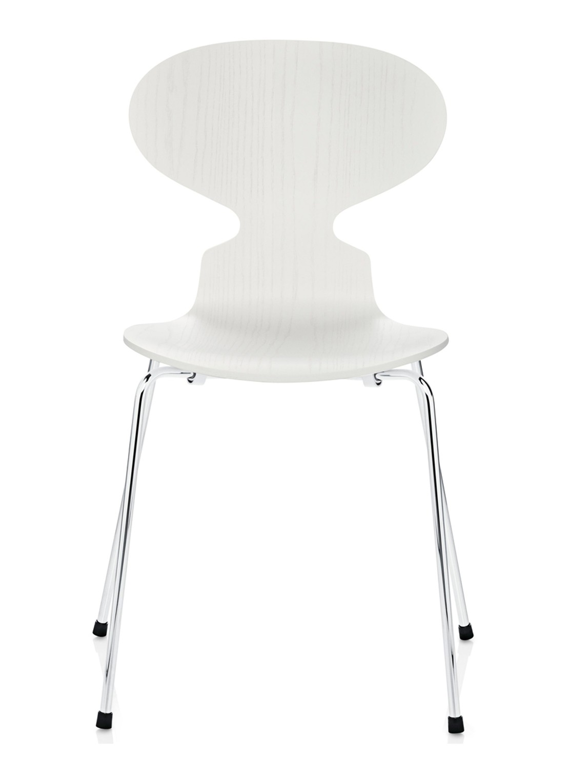 Fritz Hansen Ant eetkamerstoel chroom - voorkant wit