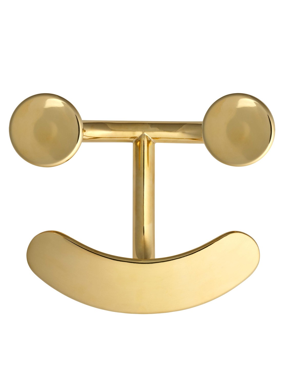 Fritz Hansen Happy Hook wandkapstok  - voorkant goud