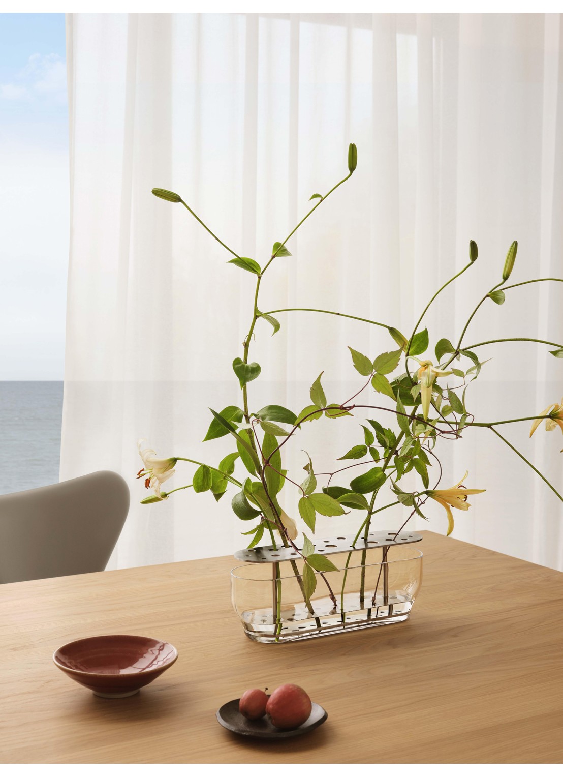 Fritz Hansen Ikebana vaas 35,5 cm - voorkant 3 transparant