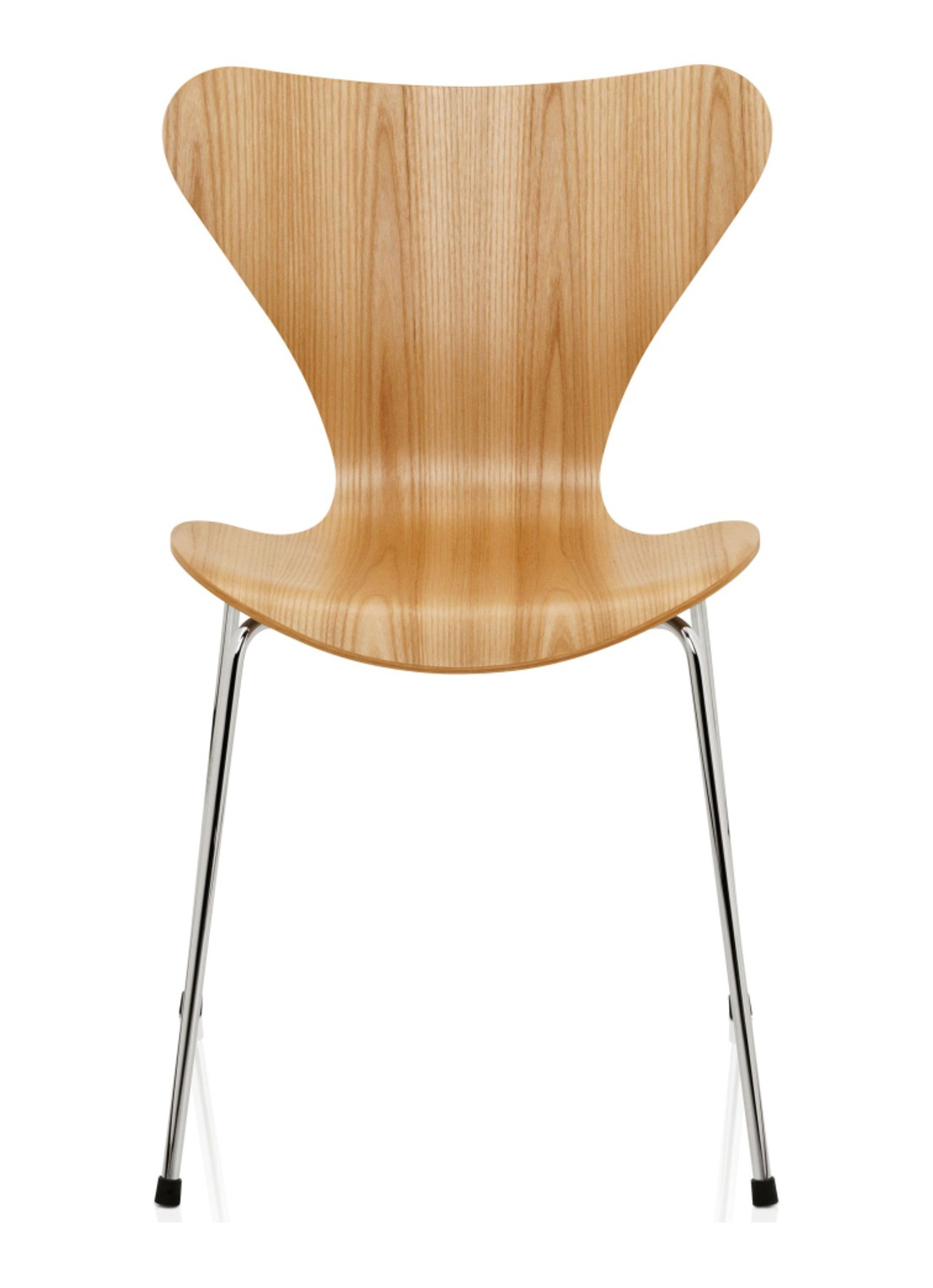 Fritz Hansen Vlinderstoel Series 7 stoel  - voorkant camel