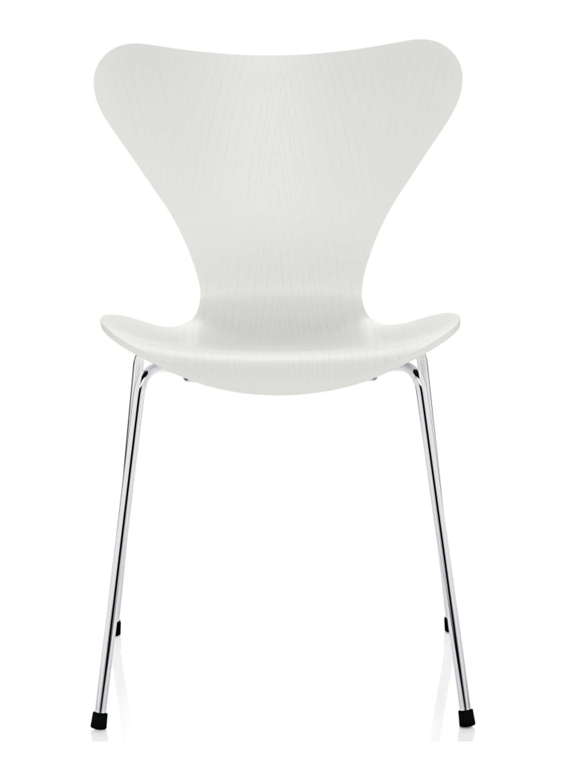 Fritz Hansen Vlinderstoel stoel chroom - voorkant wit