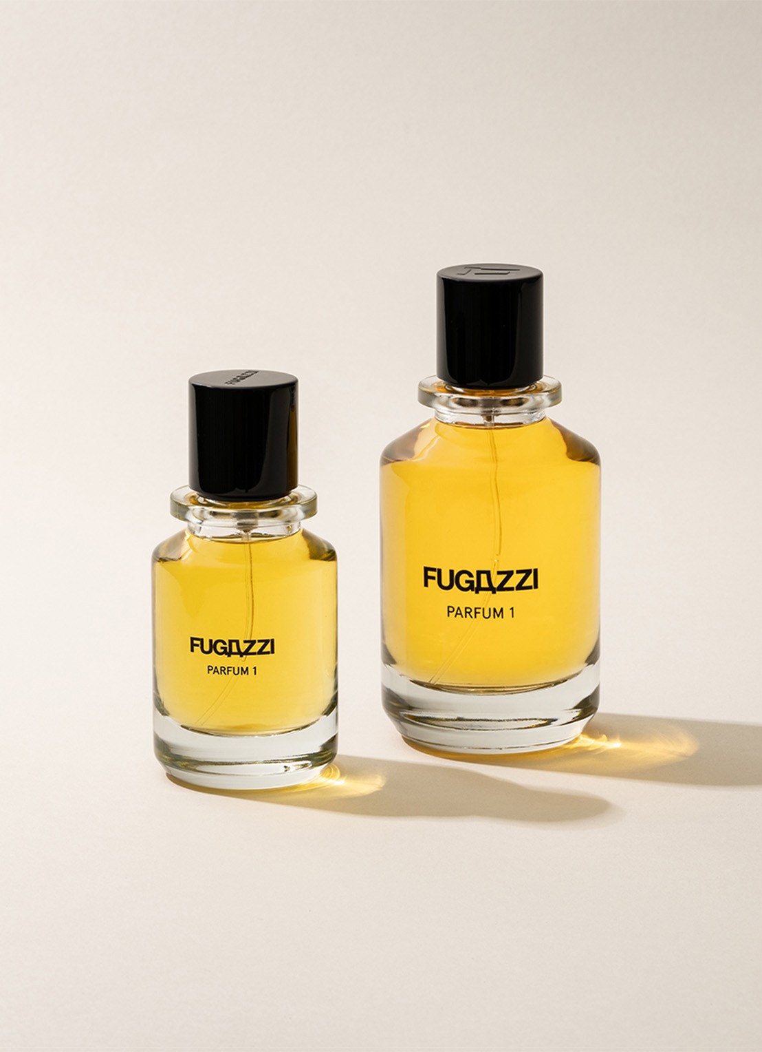 Fugazzi Parfum 1 Extrait de Parfum - travel size - voorkant 2 beige