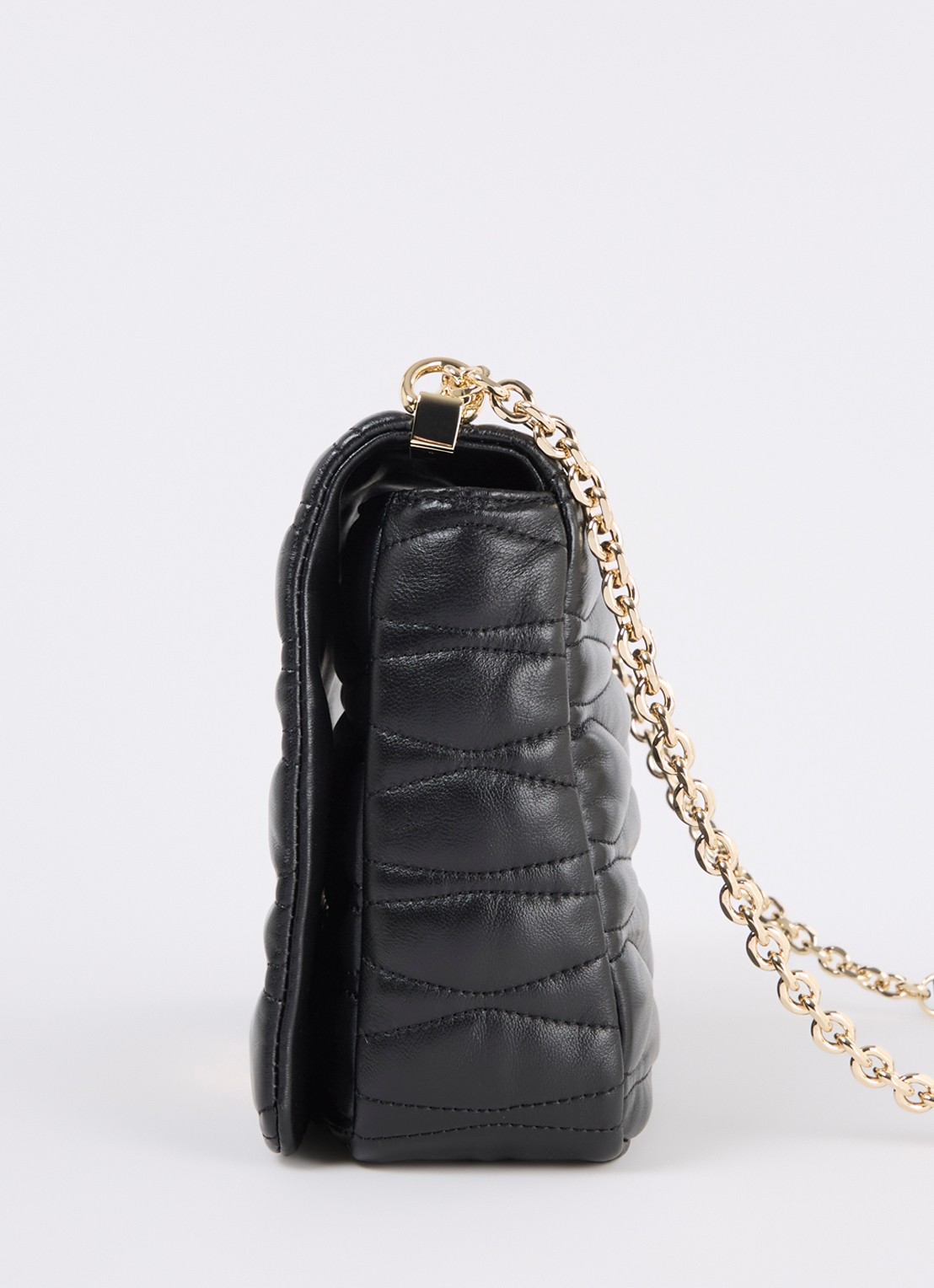 FURLA 1927 M crossbodytas van leer met quilt patroon - detail 4 zwart