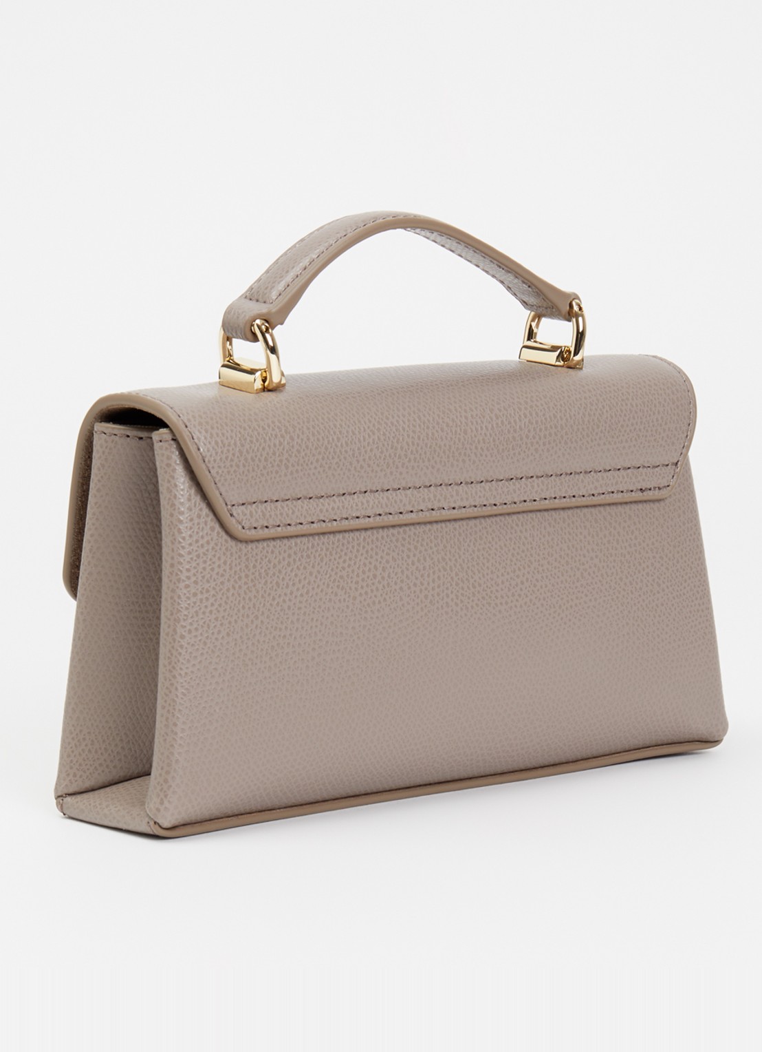 FURLA 1927 Mini handtas van leer met structuur - achterkant 4 grijs