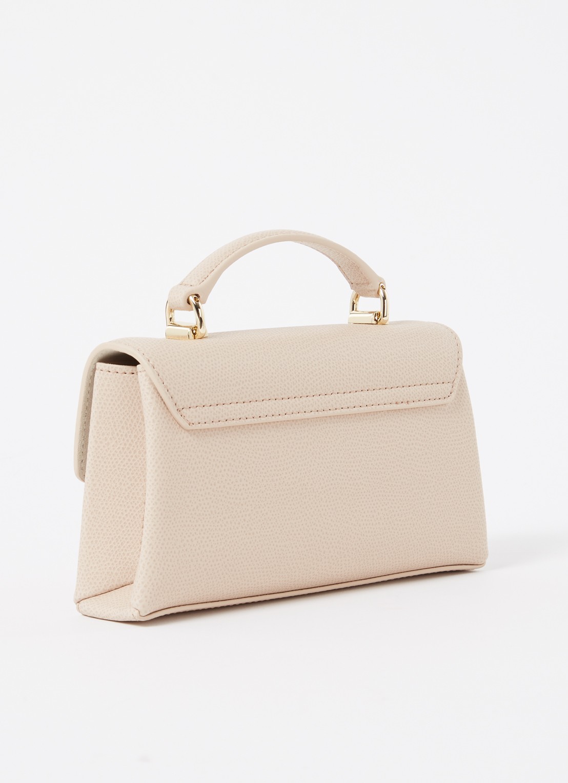 FURLA 1927 Mini handtas van leer met structuur - achterkant 4 creme