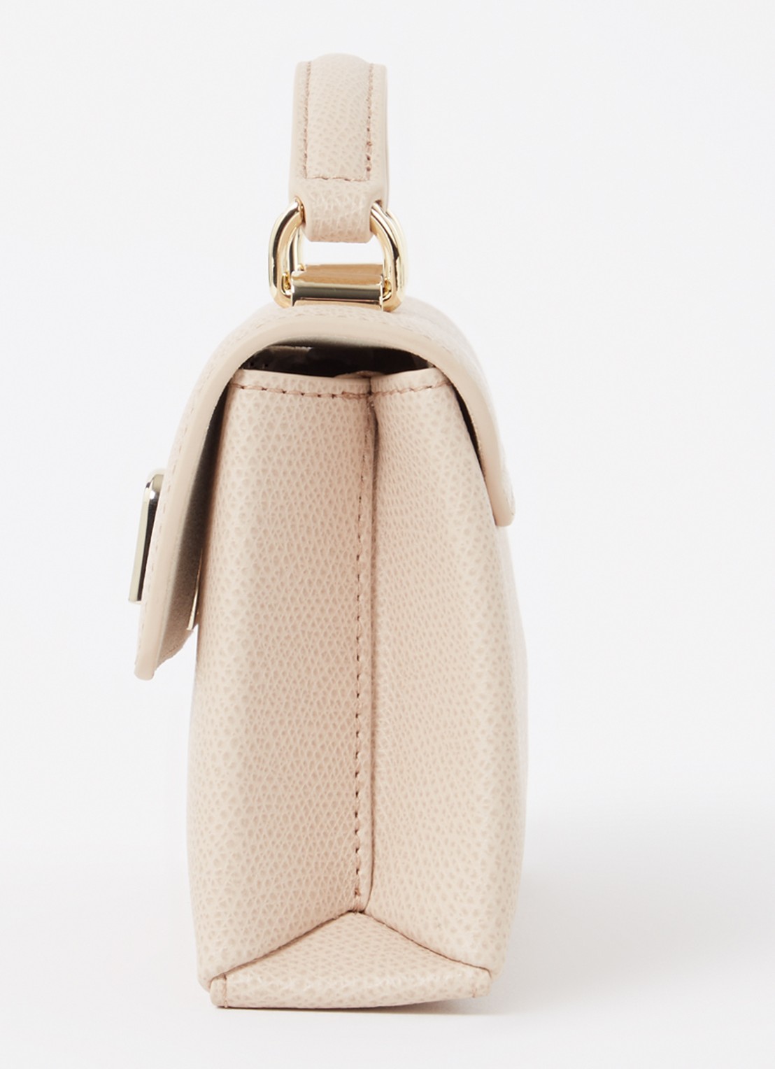 FURLA 1927 Mini handtas van leer met structuur - detail 3 creme