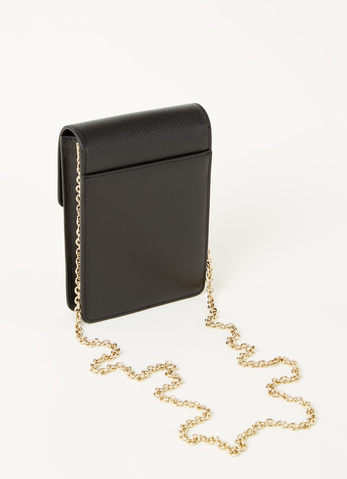 FURLA 1927 Mini Vertical crossbodytas van leer - detail zwart