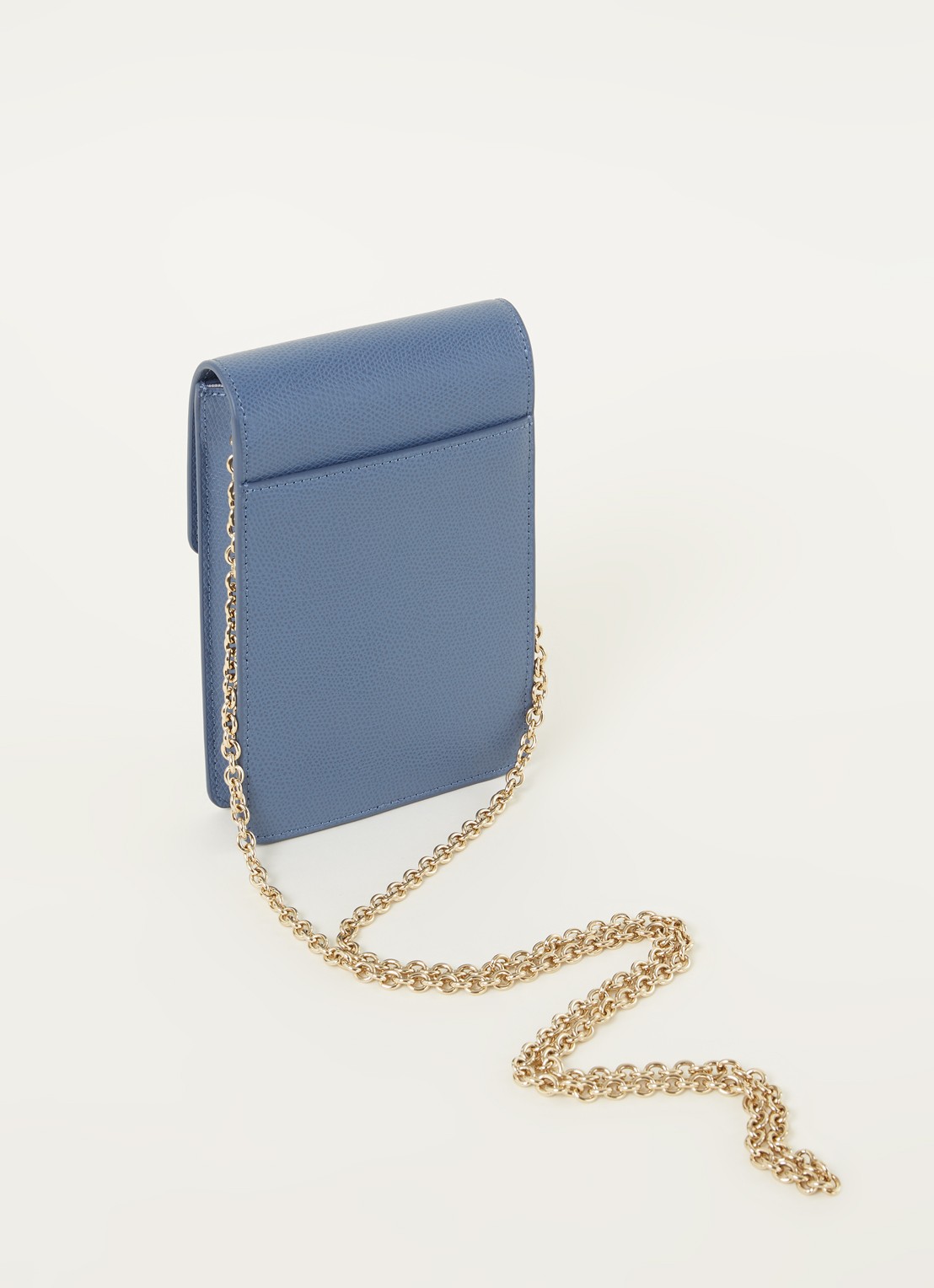 FURLA 1927 Mini Vertical crossbodytas van leer - achterkant blauw