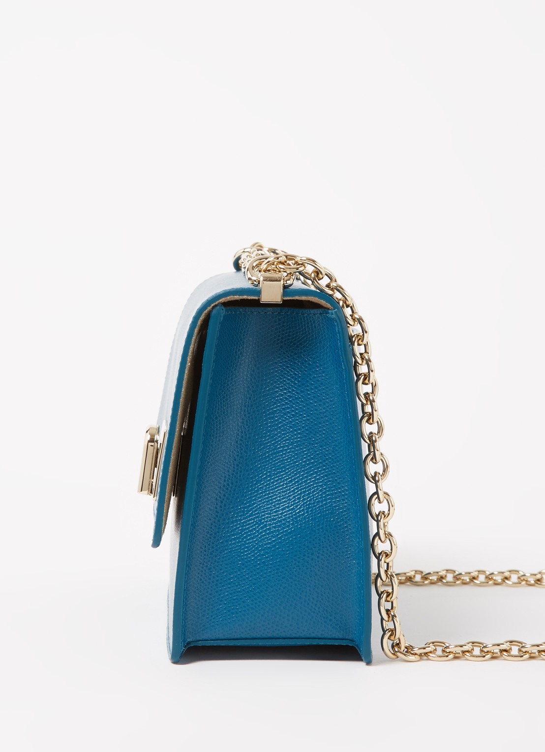 FURLA 1927 schoudertas S van leer - detail 4 blauw
