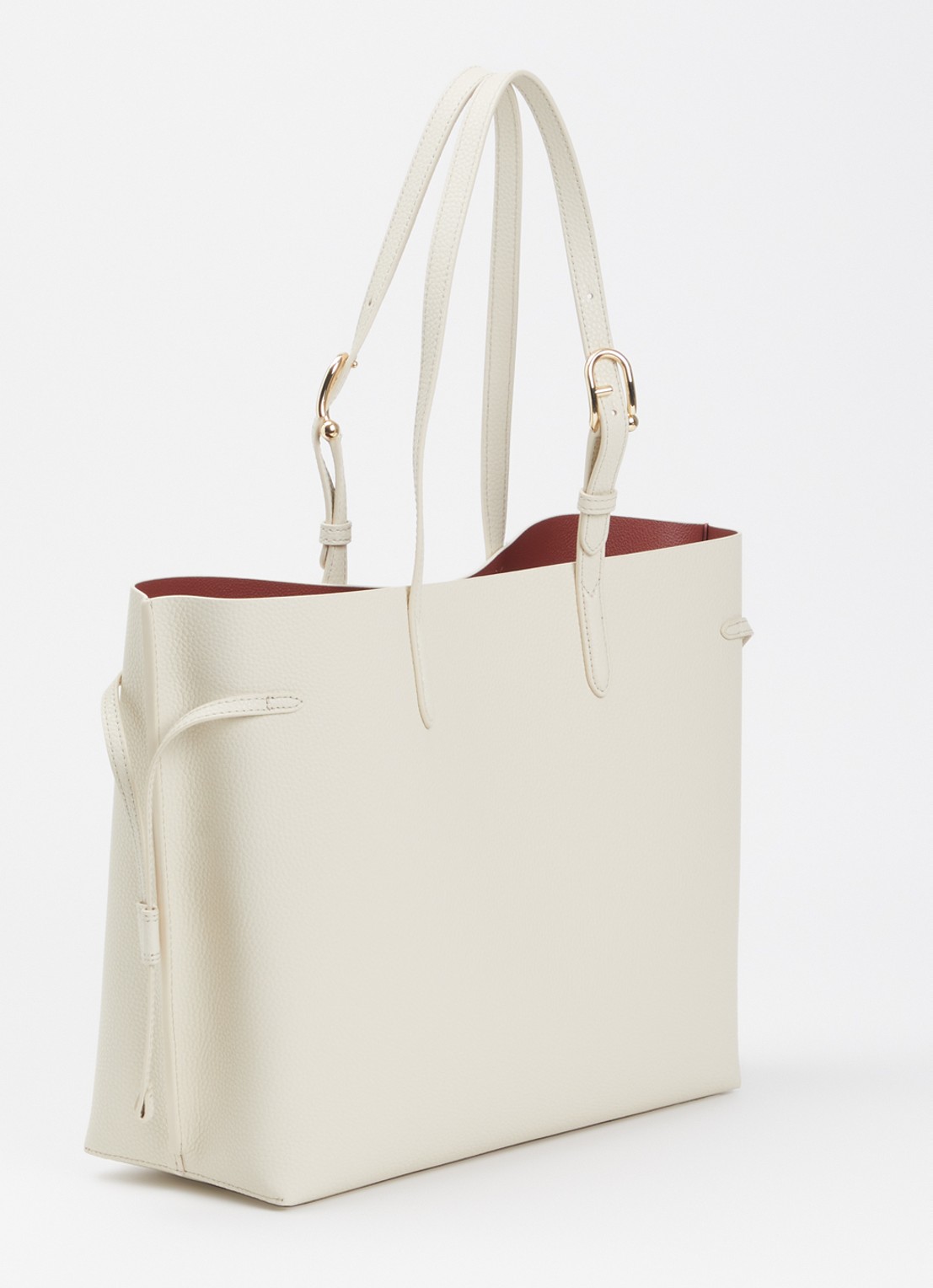 FURLA Ava L schoudertas van kalfsleer - achterkant creme