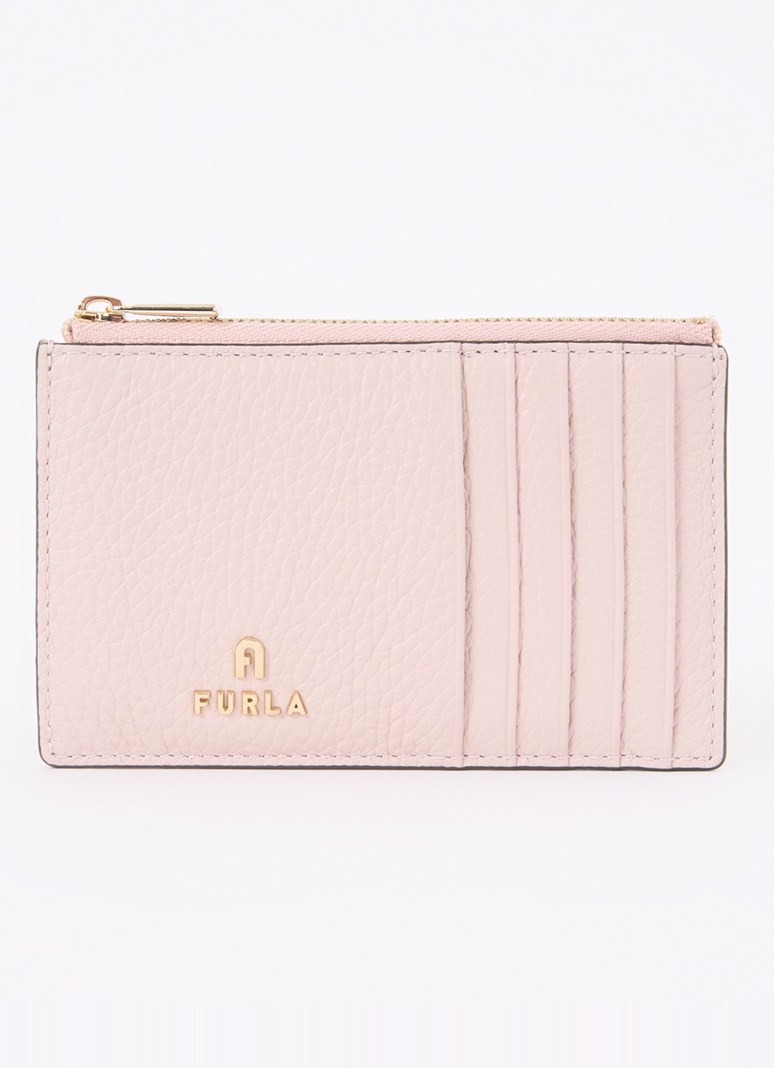 FURLA Camelia M pasjeshouder van leer - voorkant 2 lichtroze