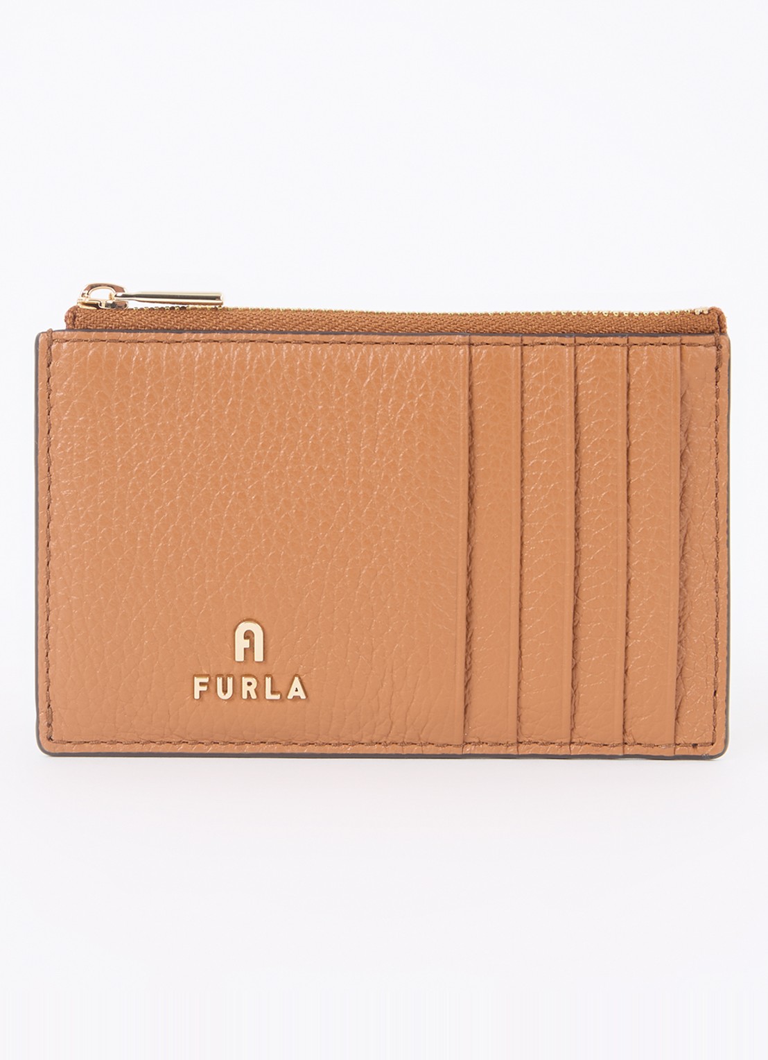 FURLA Camelia M pasjeshouder van leer - voorkant cognac