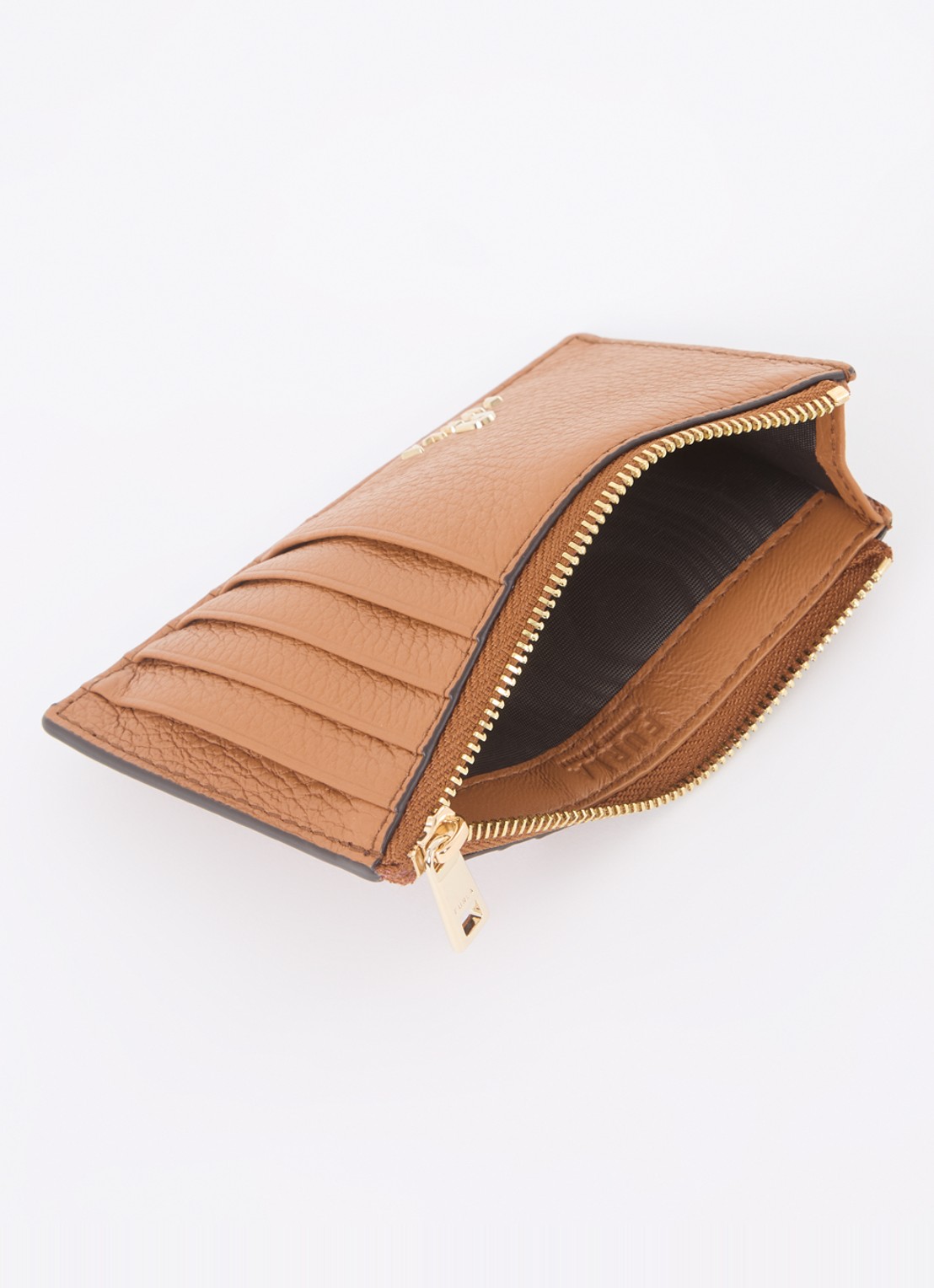 FURLA Camelia M pasjeshouder van leer - voorkant 2 cognac
