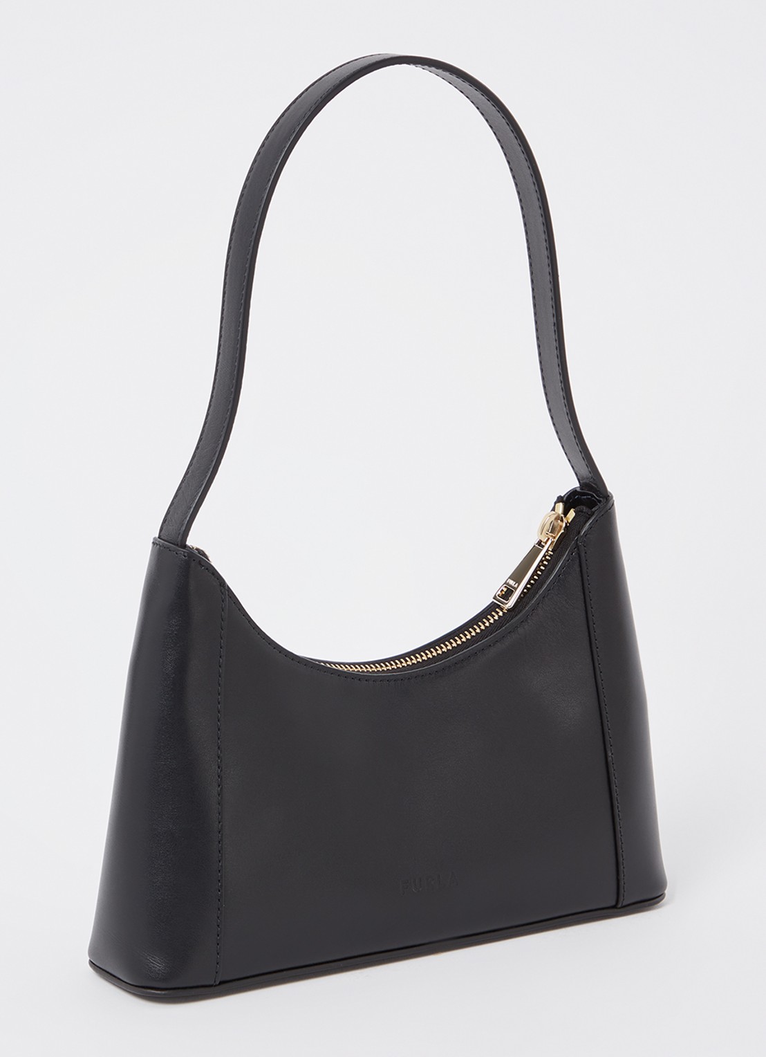 FURLA Diamante Mini schoudertas van leer - achterkant 2 zwart
