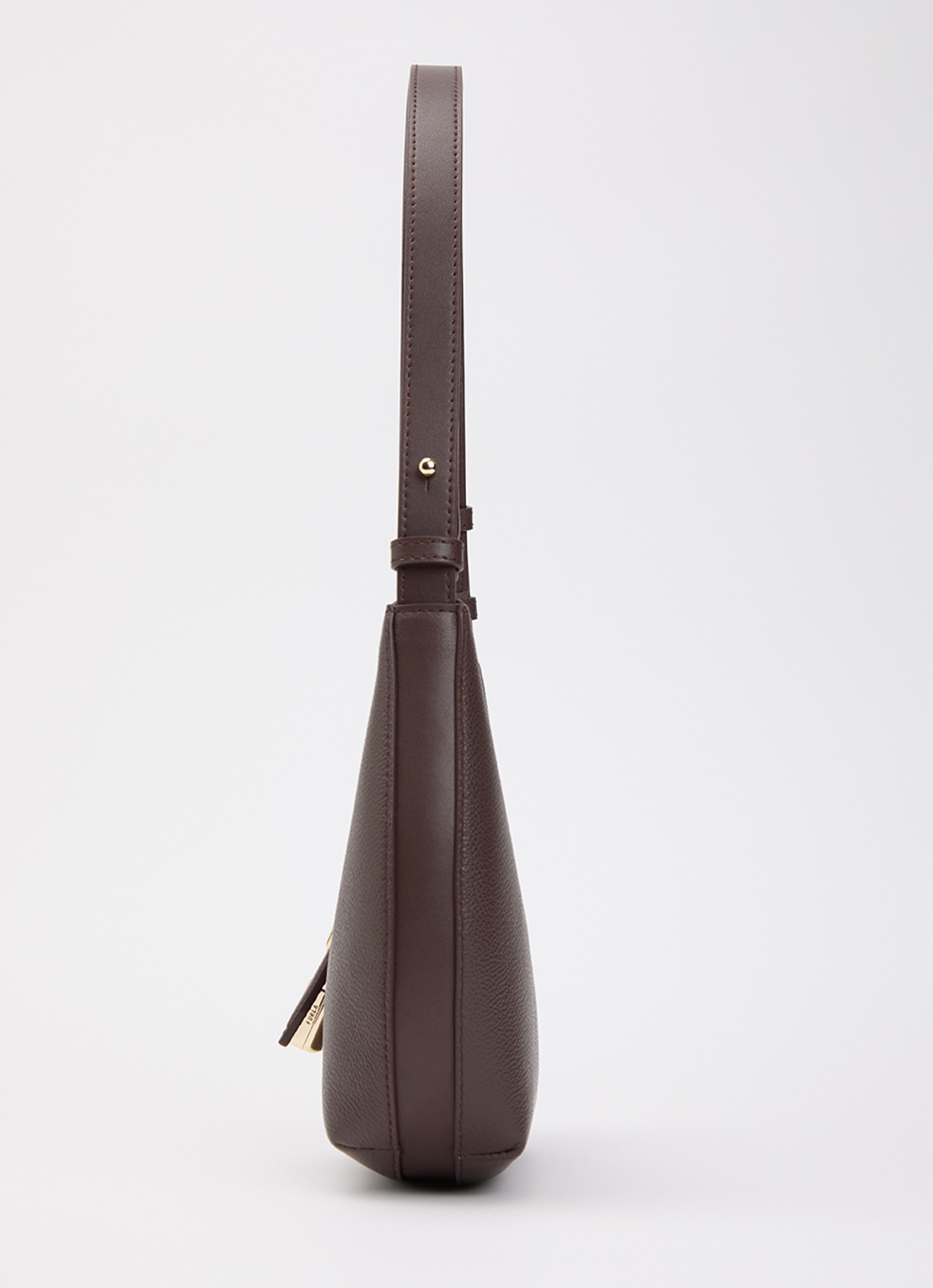 FURLA Goccia S schoudertas van leer  - detail 2 chocoladebruin
