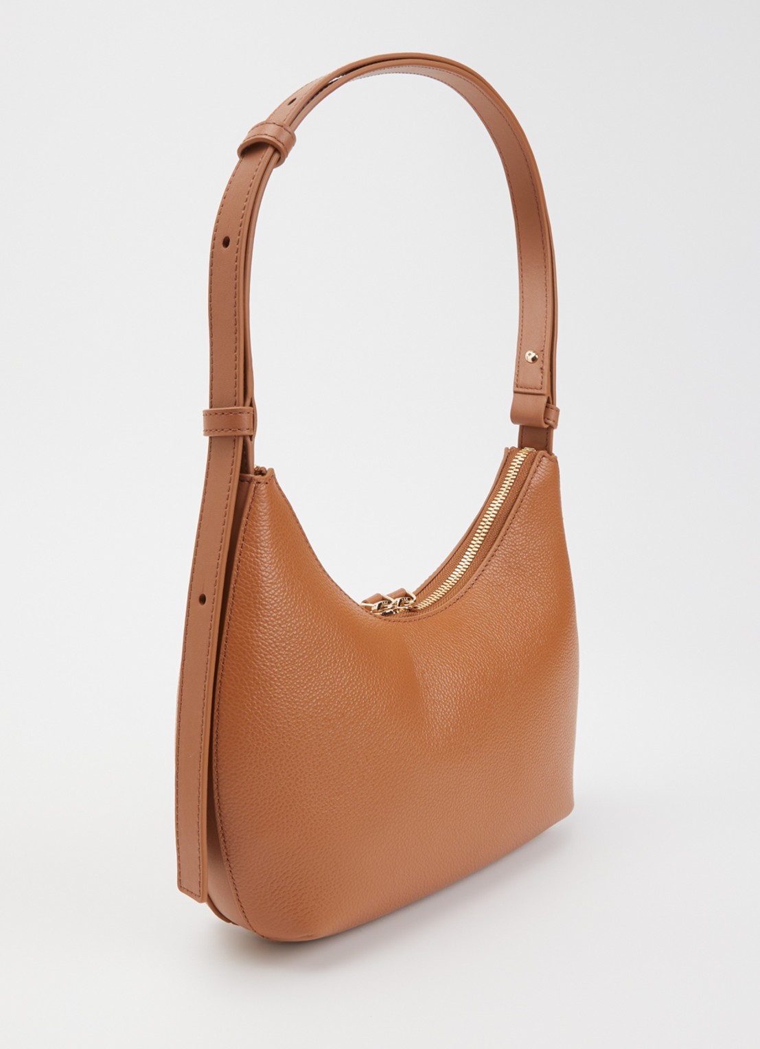FURLA Goccia S schoudertas van leer  - achterkant roestbruin