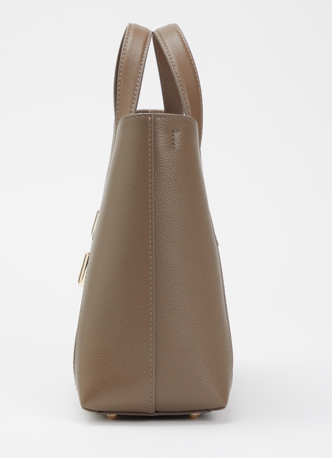 FURLA Goccia S shopper van leer met afneembare schouderriem - detail 3 taupe
