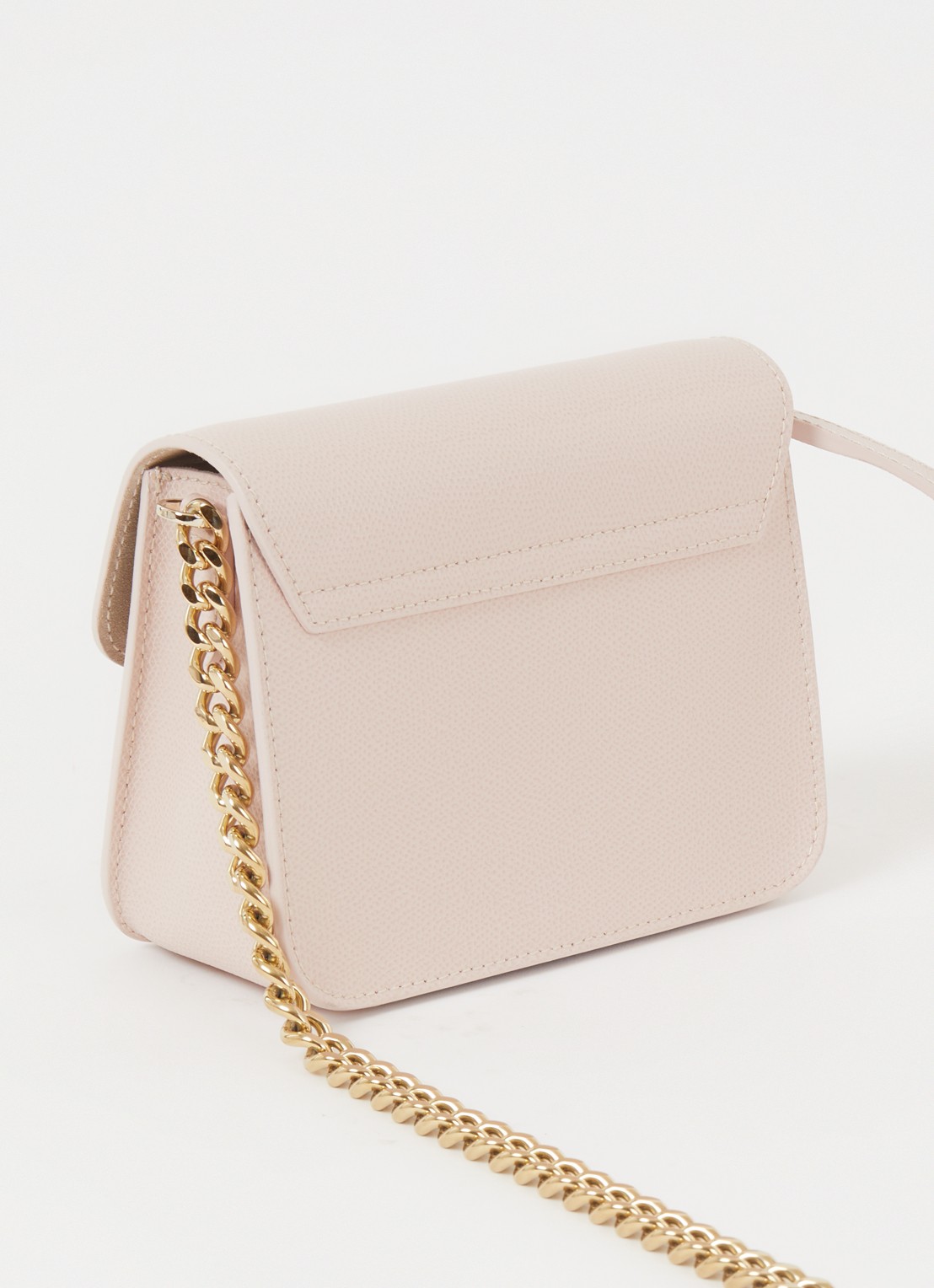 FURLA Metropolis Mini crossbodytas van kalfsleer - achterkant 4 lichtroze