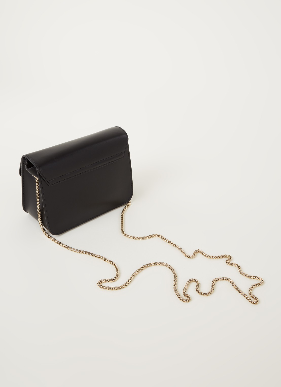 FURLA Metropolis Mini crossbodytas van leer - achterkant 4 zwart