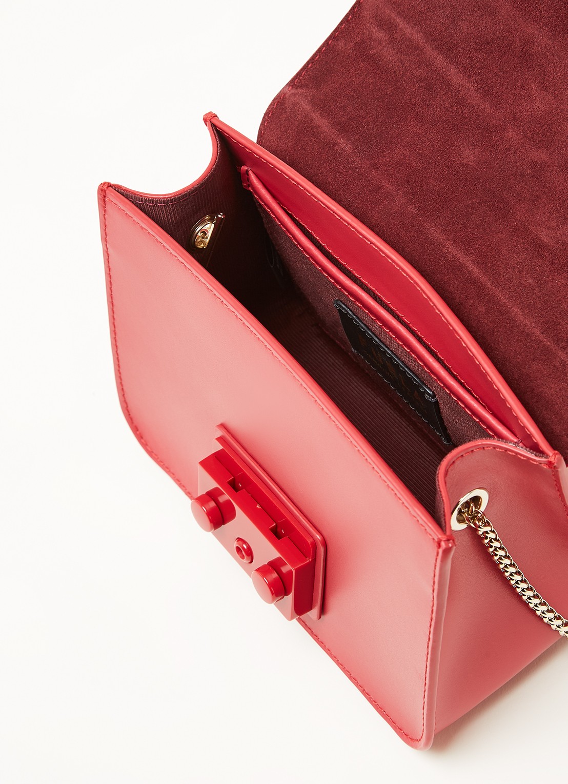 FURLA Metropolis Mini crossbodytas van leer - detail 2 rood
