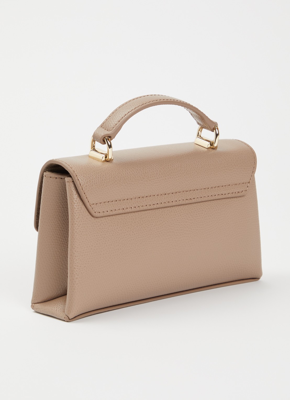 FURLA Mini handtas van leer met afneembare schouderriem - achterkant 5 donkerbeige
