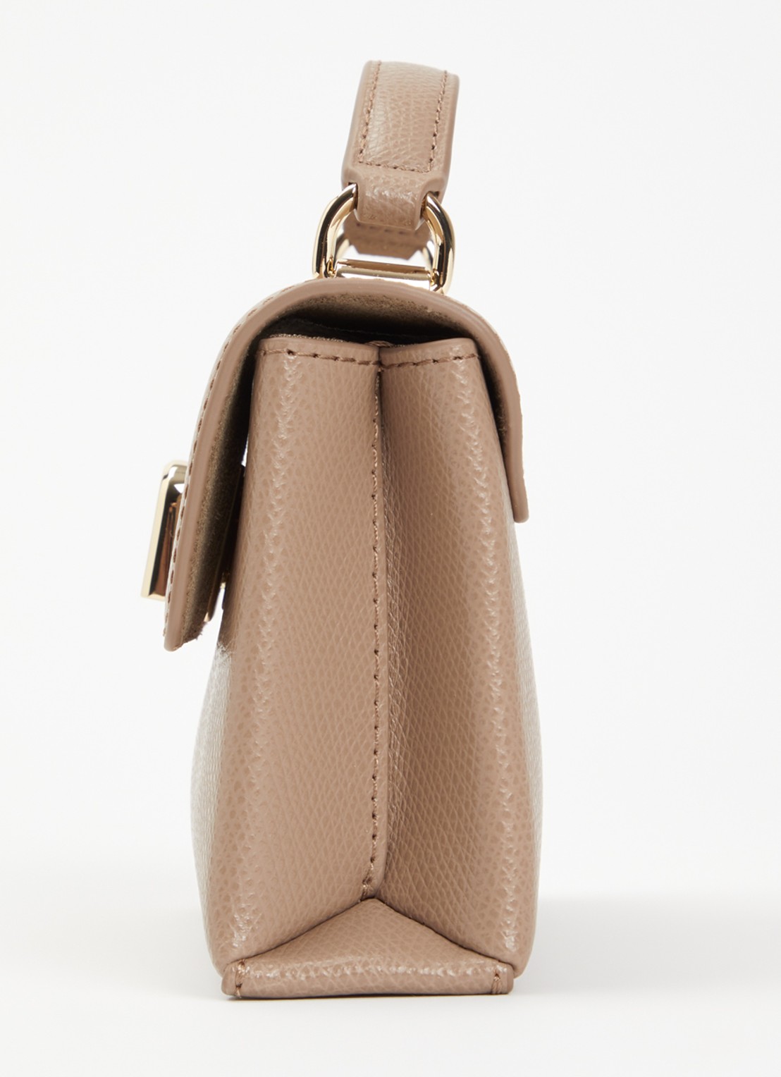 FURLA Mini handtas van leer met afneembare schouderriem - detail 2 donkerbeige