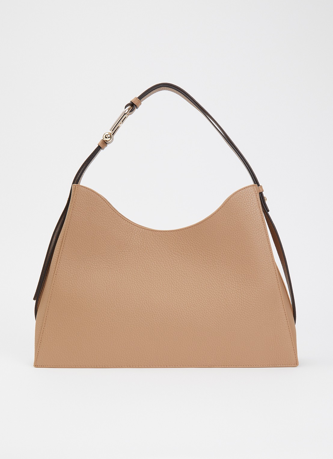 FURLA Nuvola L schoudertas van kalfsleer - voorkant beige