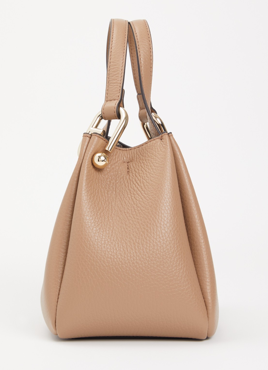 FURLA Nuvola Mini handtas van leer - detail 2 donkerbeige