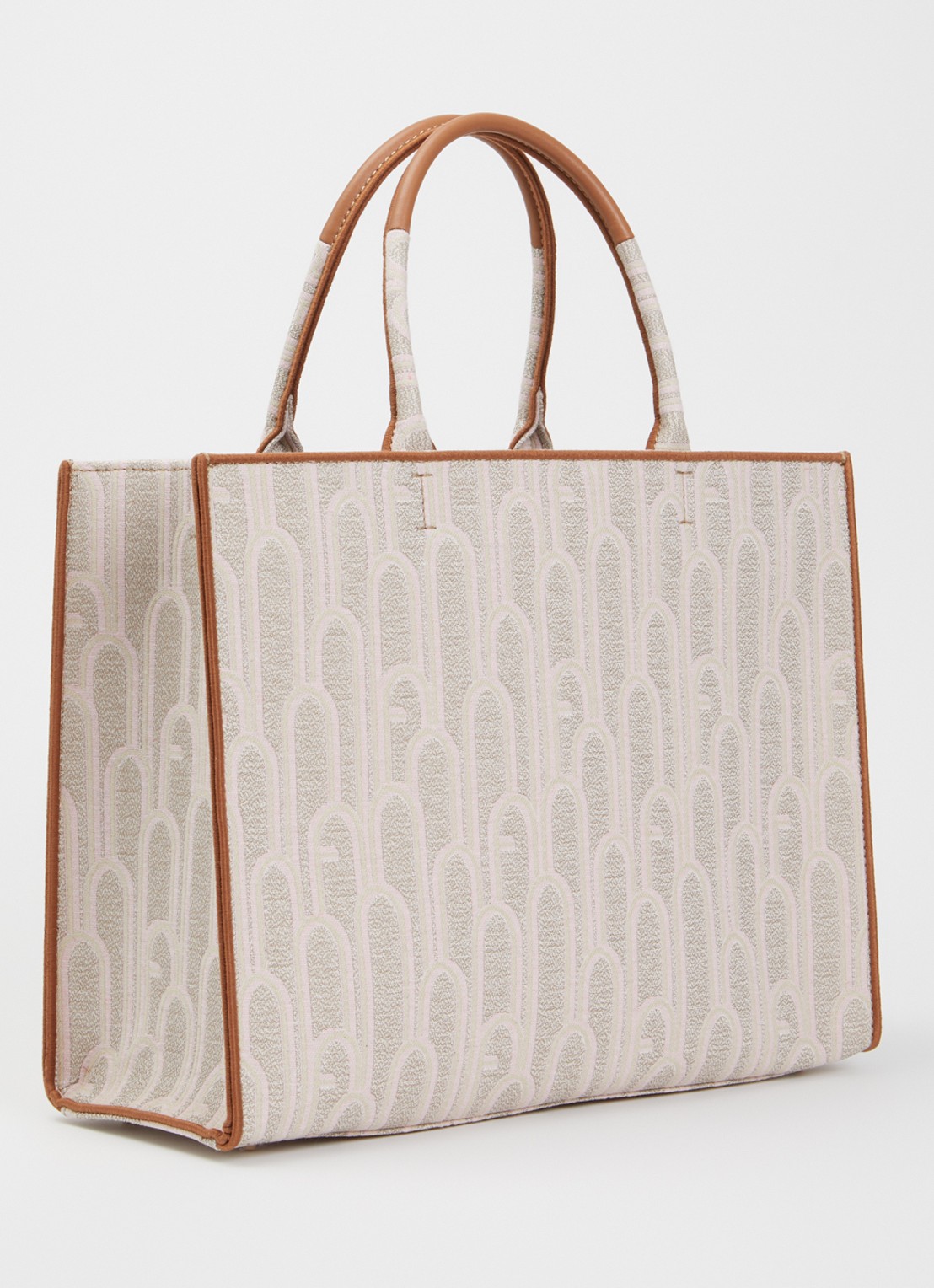 FURLA Opportunity L handtas met print  - achterkant beige