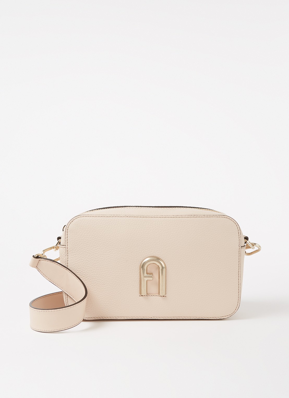 FURLA Primula S crossbodytas van leer - voorkant 2 roze