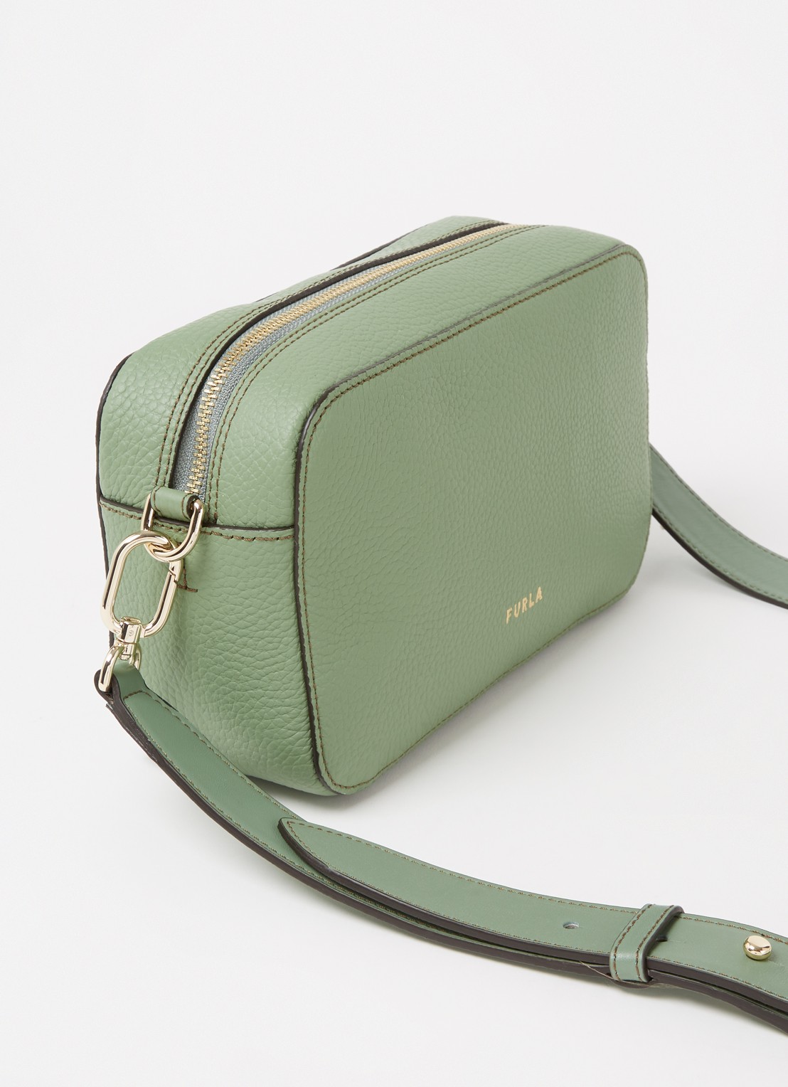 FURLA Primula S crossbodytas van leer - achterkant 4 groen