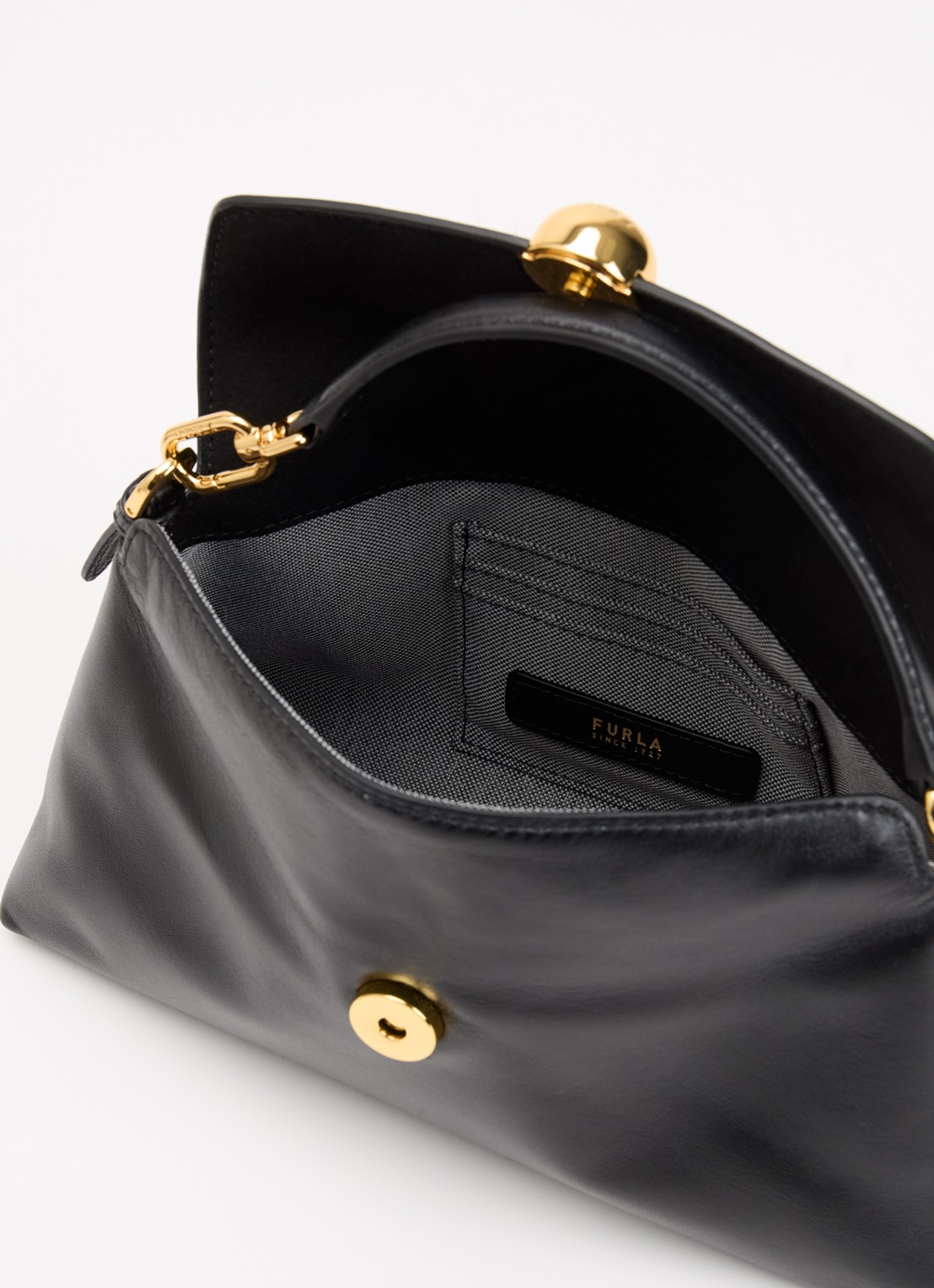 FURLA Sfera crossbodytas met afneembare schouderriem - detail zwart